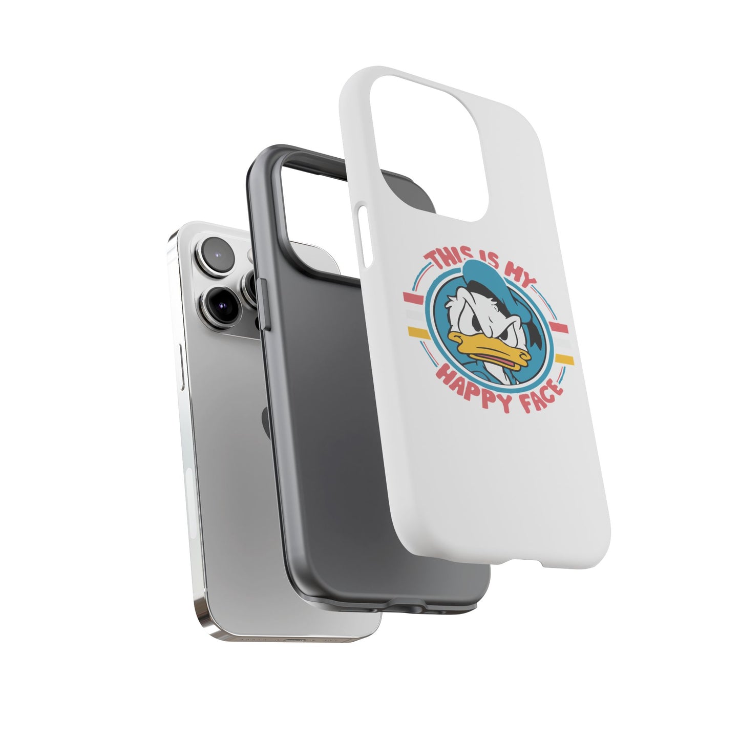 Tough Cases: This is My Happy Face Phone Case, Funny Phone Case, Donald Duck Case, Cute Phone Accessory, Gift for Disney Fans