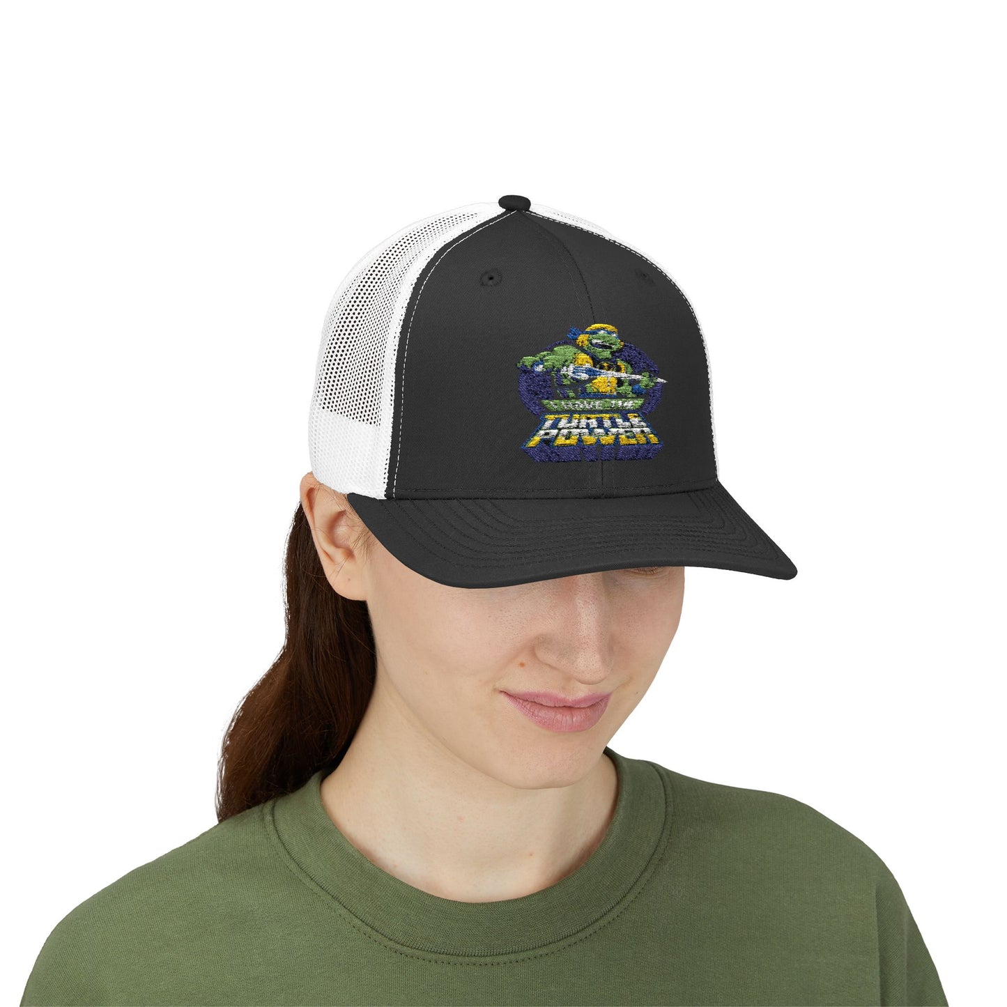 Retro Ninja Turtle Snapback Trucker Cap - Fun & Stylish Kids' Accessory