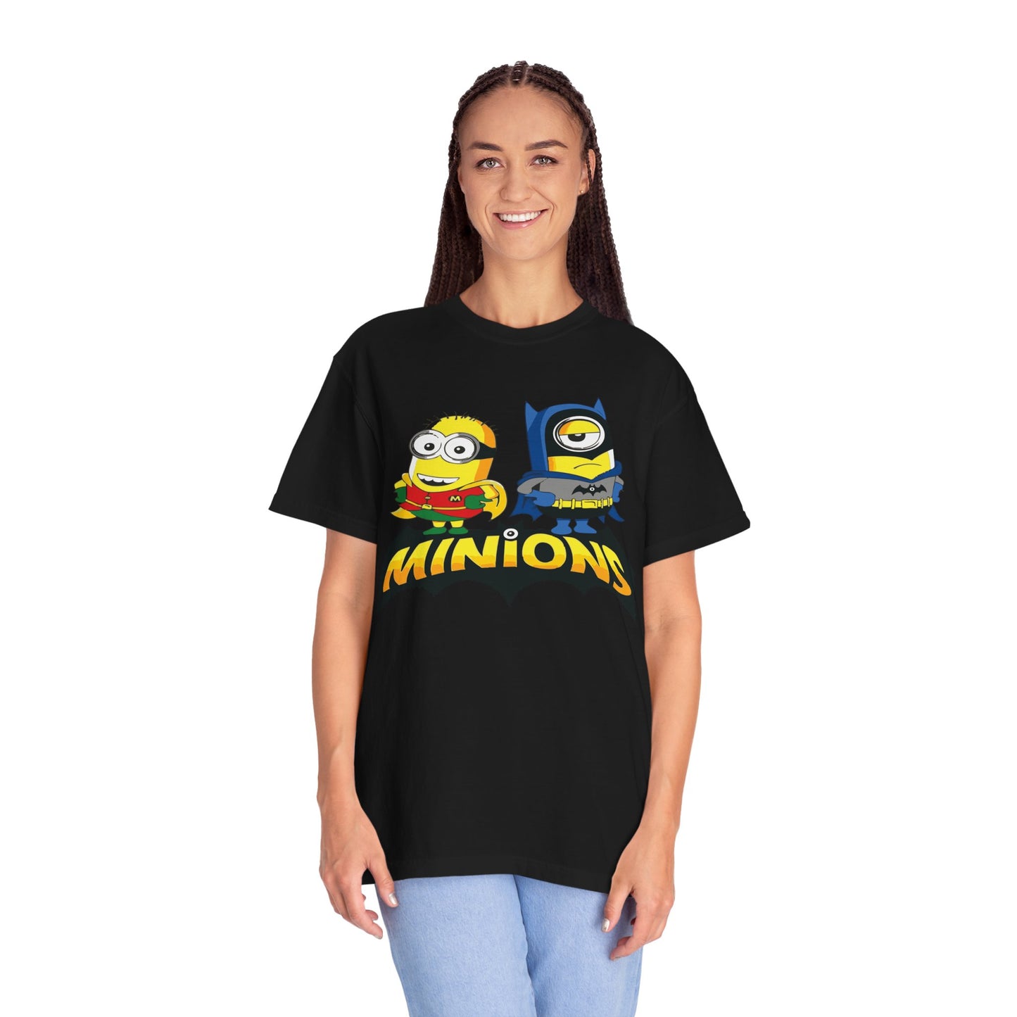 Minions Superhero Unisex T-shirt, Fun Gift for Kids, Cartoon Apparel, Birthday Party Outfit, Family Movie Night Wear