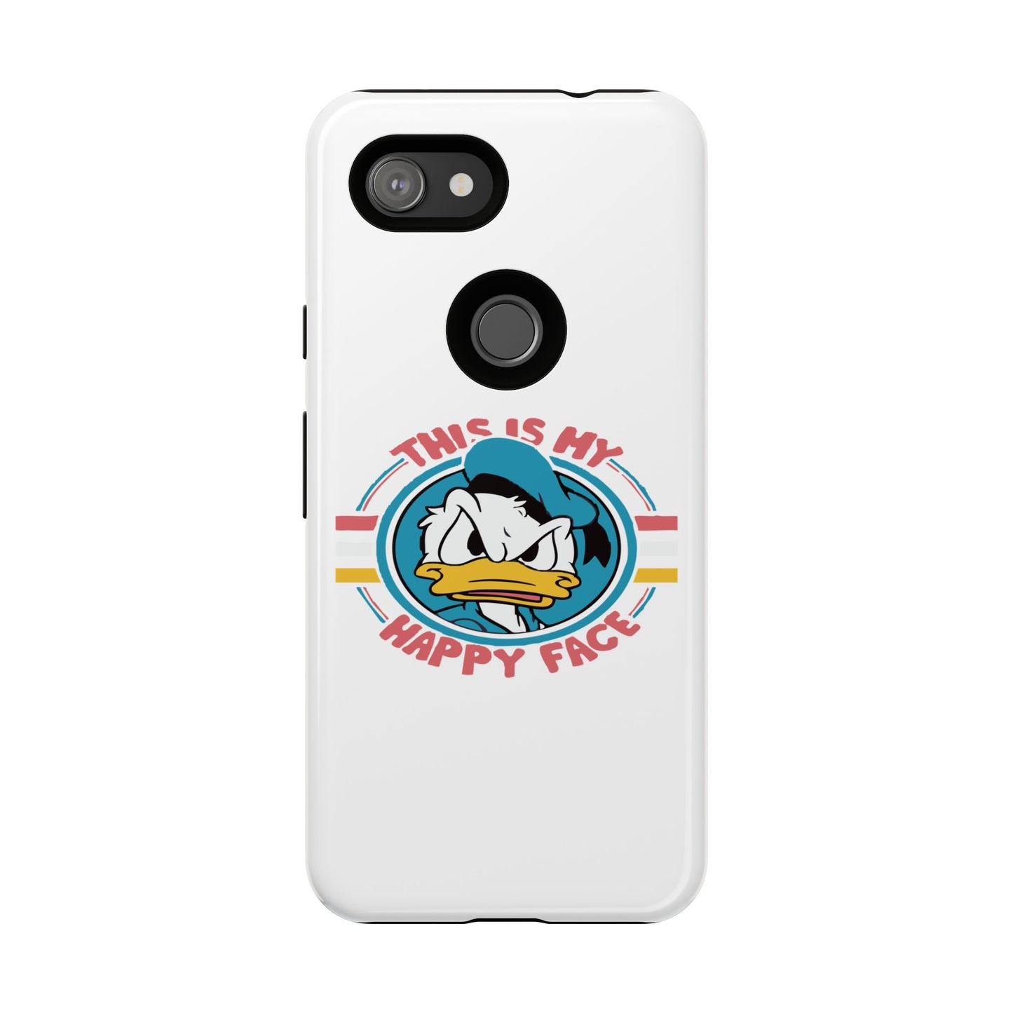 Tough Cases: This is My Happy Face Phone Case, Funny Phone Case, Donald Duck Case, Cute Phone Accessory, Gift for Disney Fans