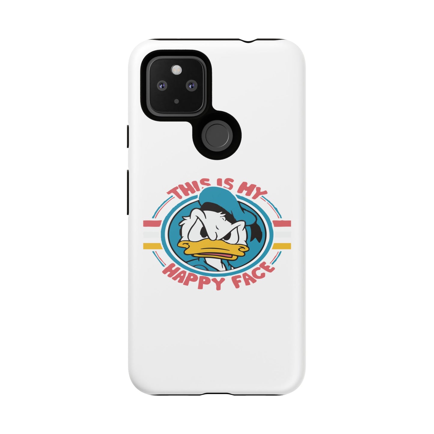 Tough Cases: This is My Happy Face Phone Case, Funny Phone Case, Donald Duck Case, Cute Phone Accessory, Gift for Disney Fans