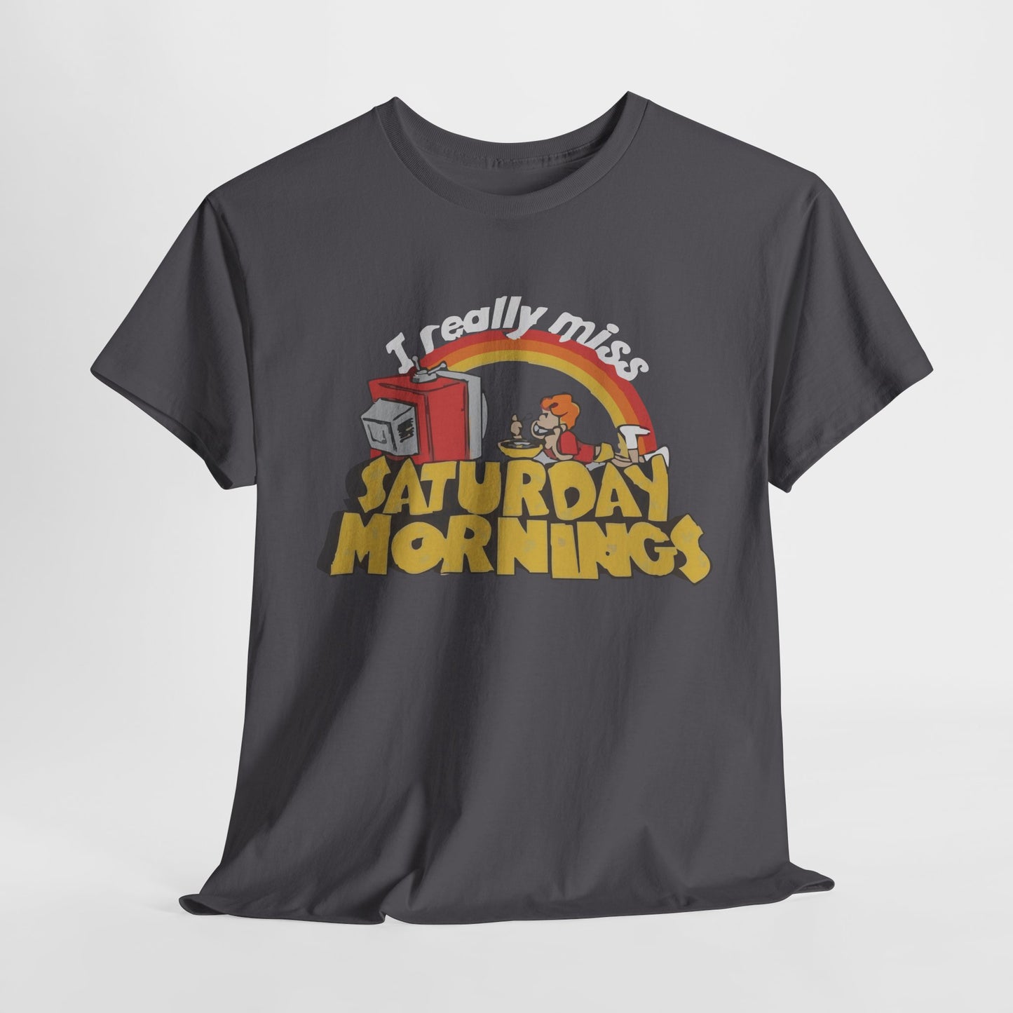 Retro Saturday Mornings Tee, Vintage Cartoon Shirt, Unisex Cotton Tee, Cozy Weekend Vibe, Perfect Gift for Nostalgia Lovers