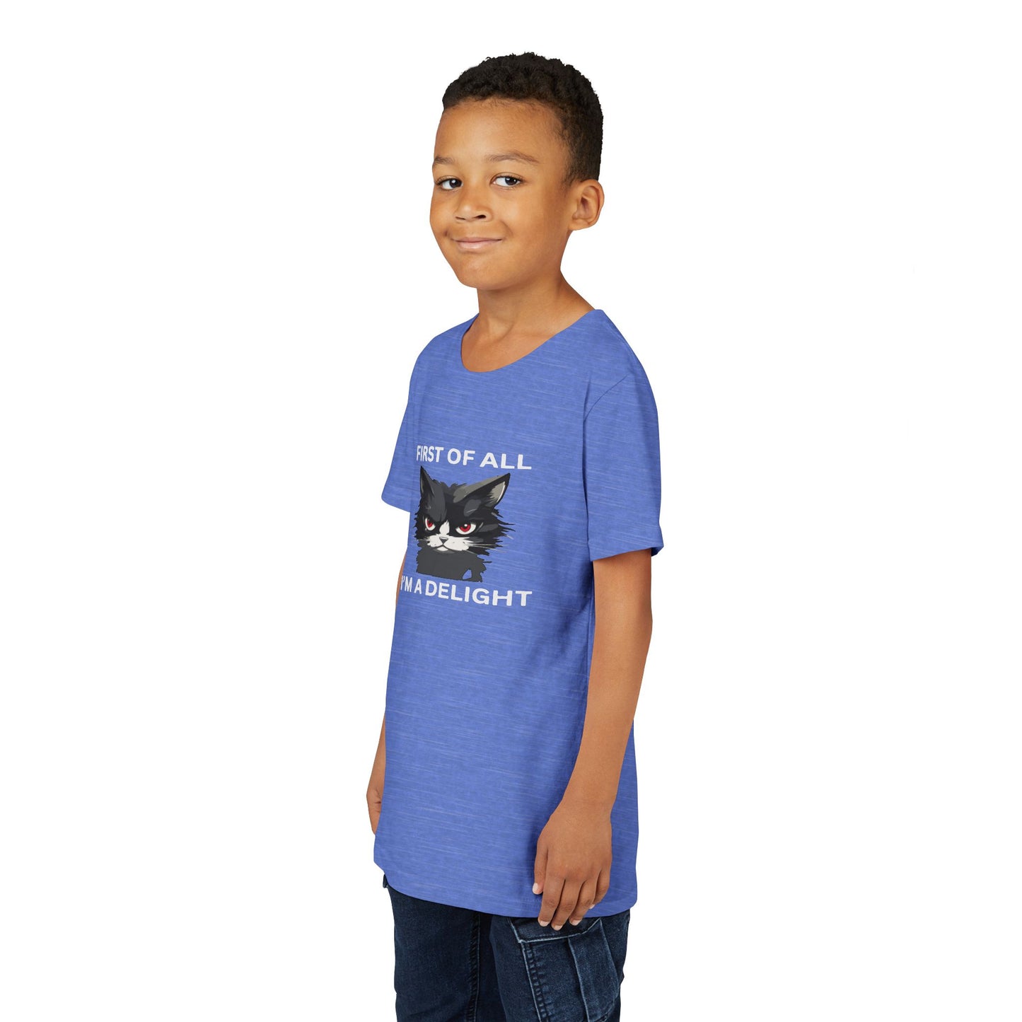 Youth Cat Humor Tee - Perfect for Cat Lovers, Birthday Gifts for Kids, Everyday Wear, Funny Quotes Shirt, Gift for Pet Lovers