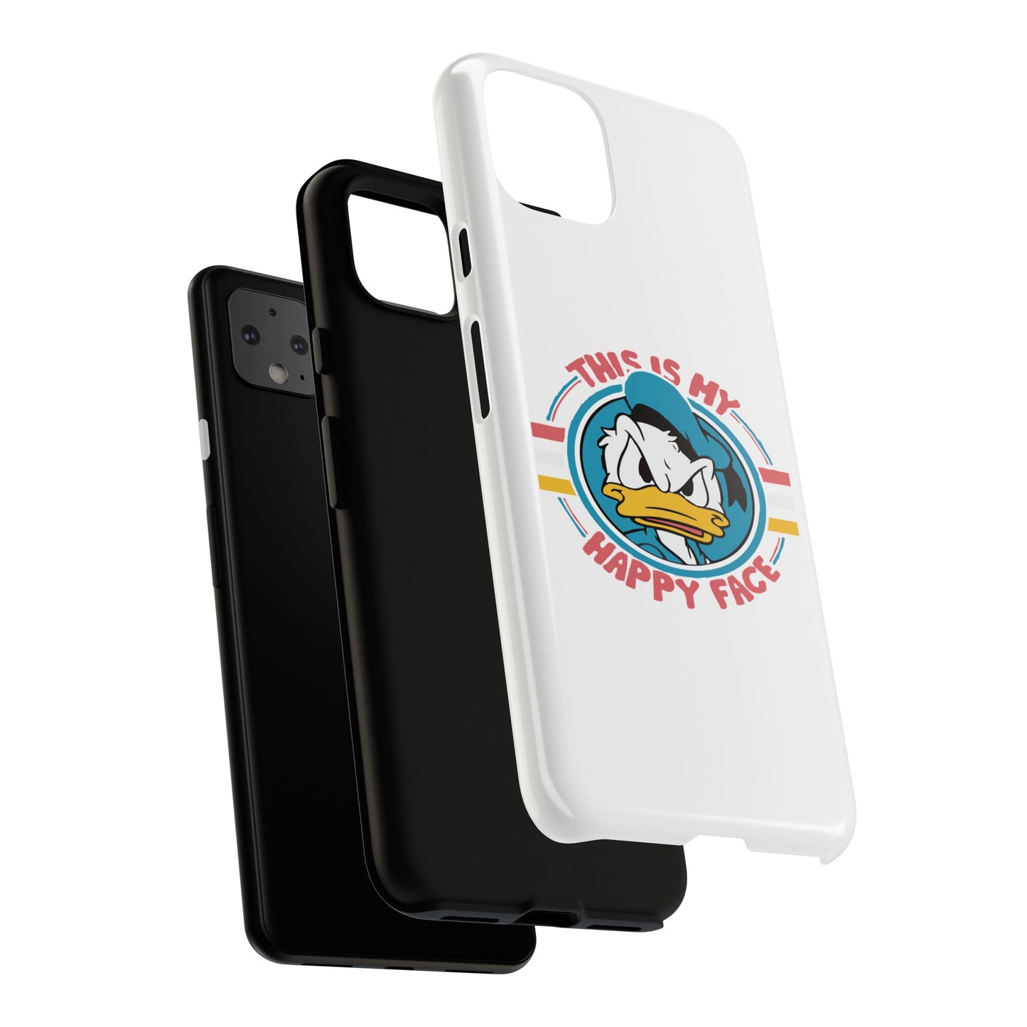 Tough Cases: This is My Happy Face Phone Case, Funny Phone Case, Donald Duck Case, Cute Phone Accessory, Gift for Disney Fans