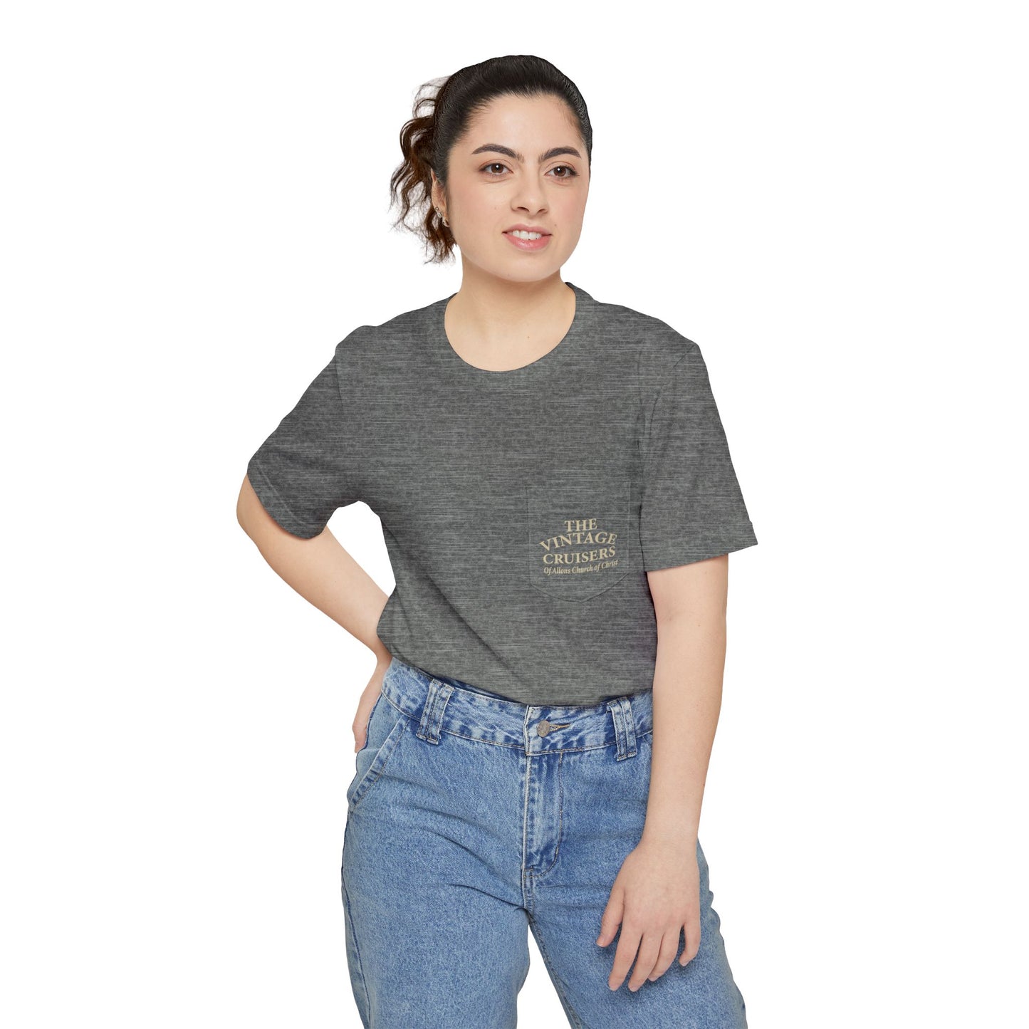 Retro Allons Church of Christ Pocket T-shirt