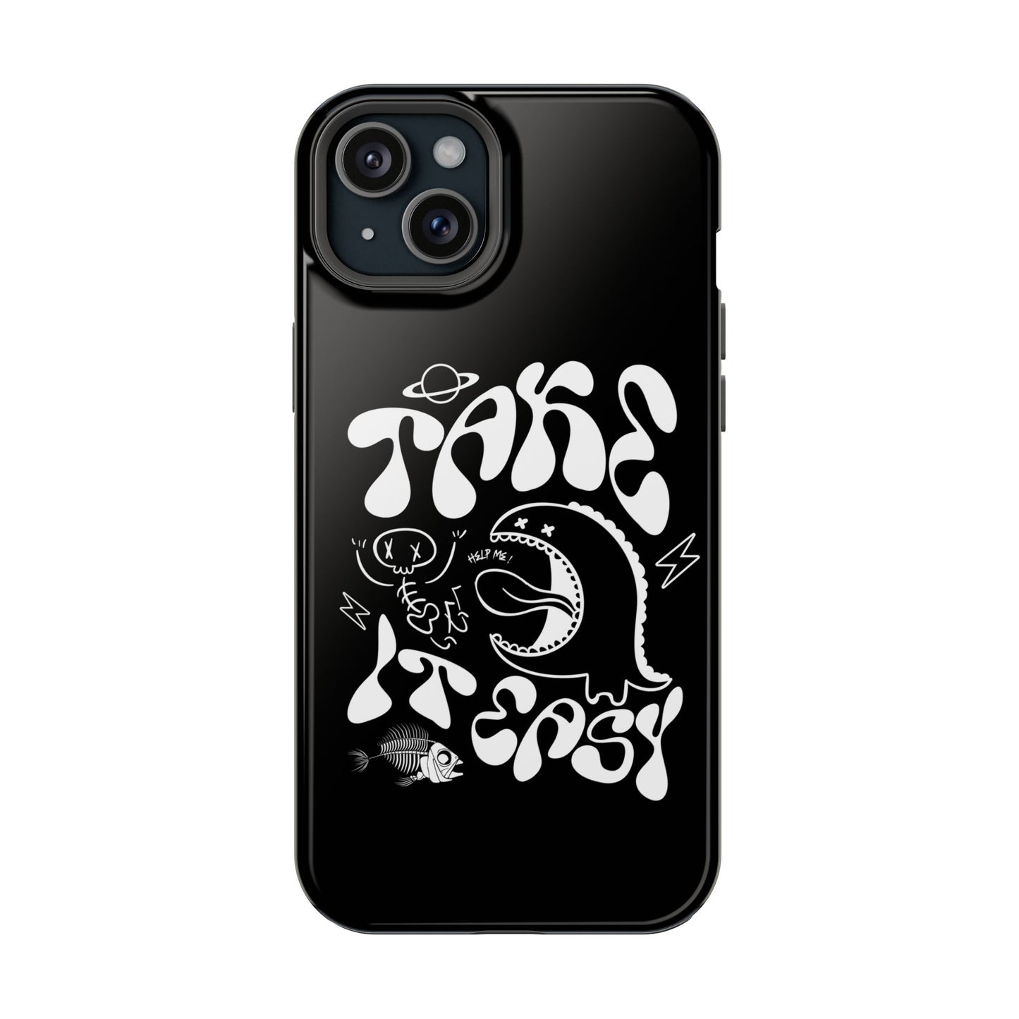 Magnetic Phone Case - Take It Easy Design, Cute Phone Cover, Gift for Him or Her, Trendy Accessories, Unique Tech Gifts