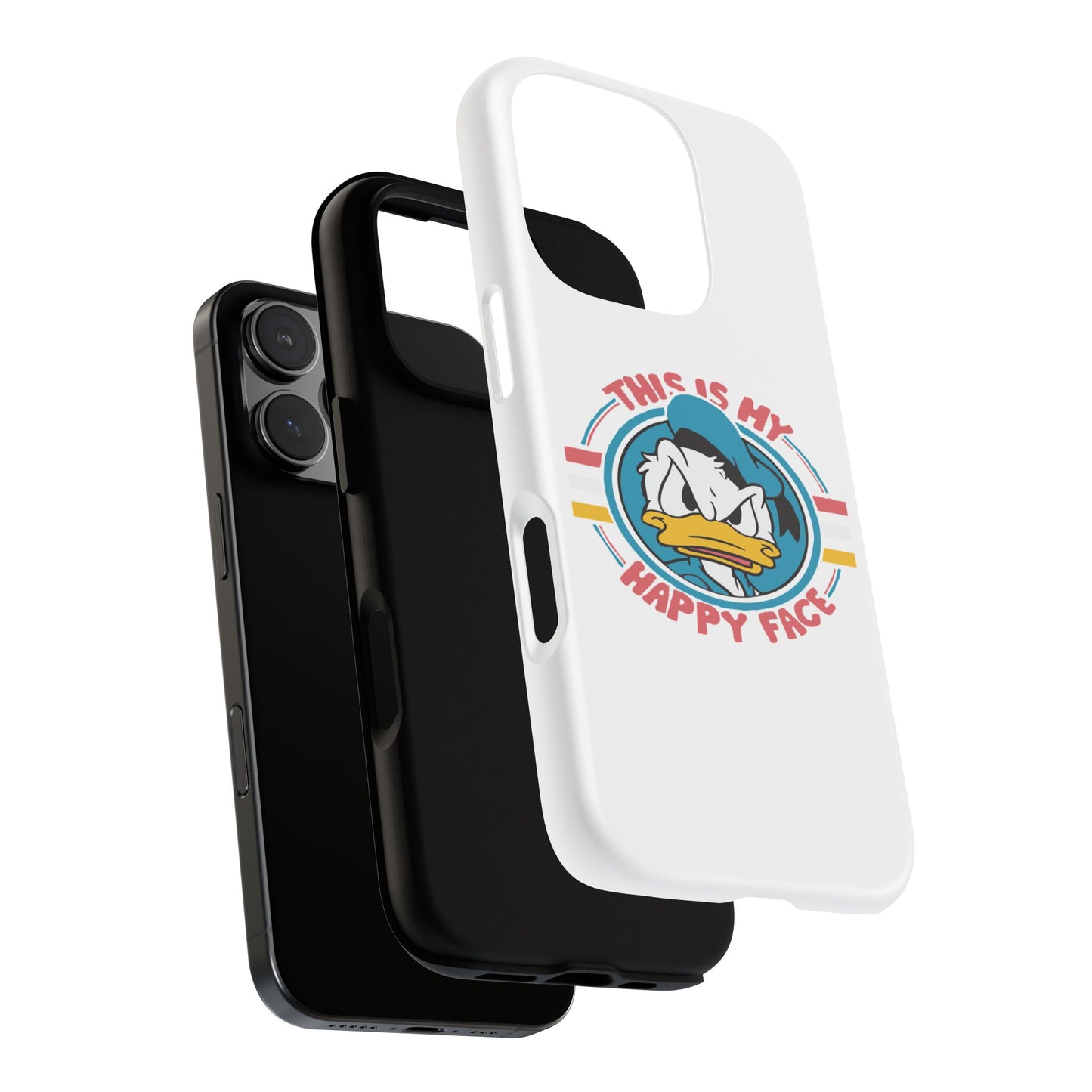 Tough Cases: This is My Happy Face Phone Case, Funny Phone Case, Donald Duck Case, Cute Phone Accessory, Gift for Disney Fans