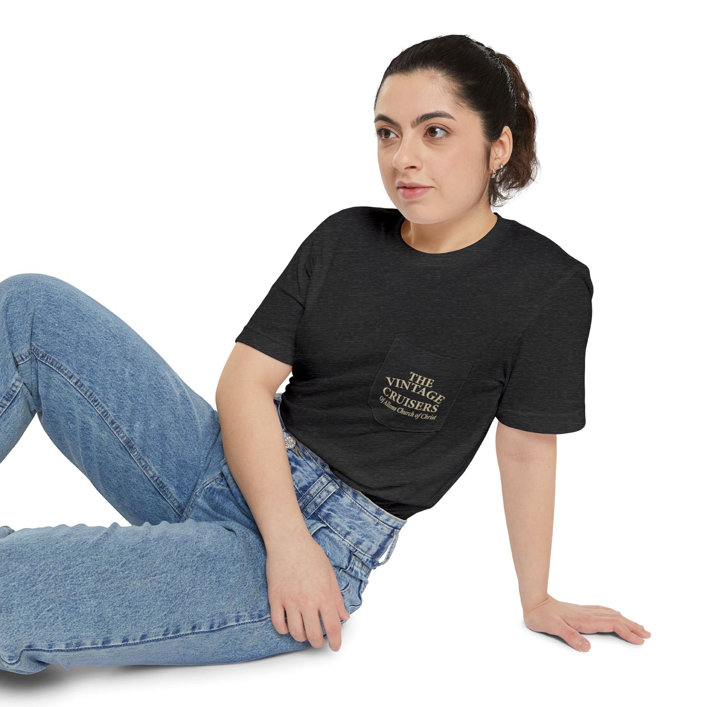 Retro Allons Church of Christ Pocket T-shirt