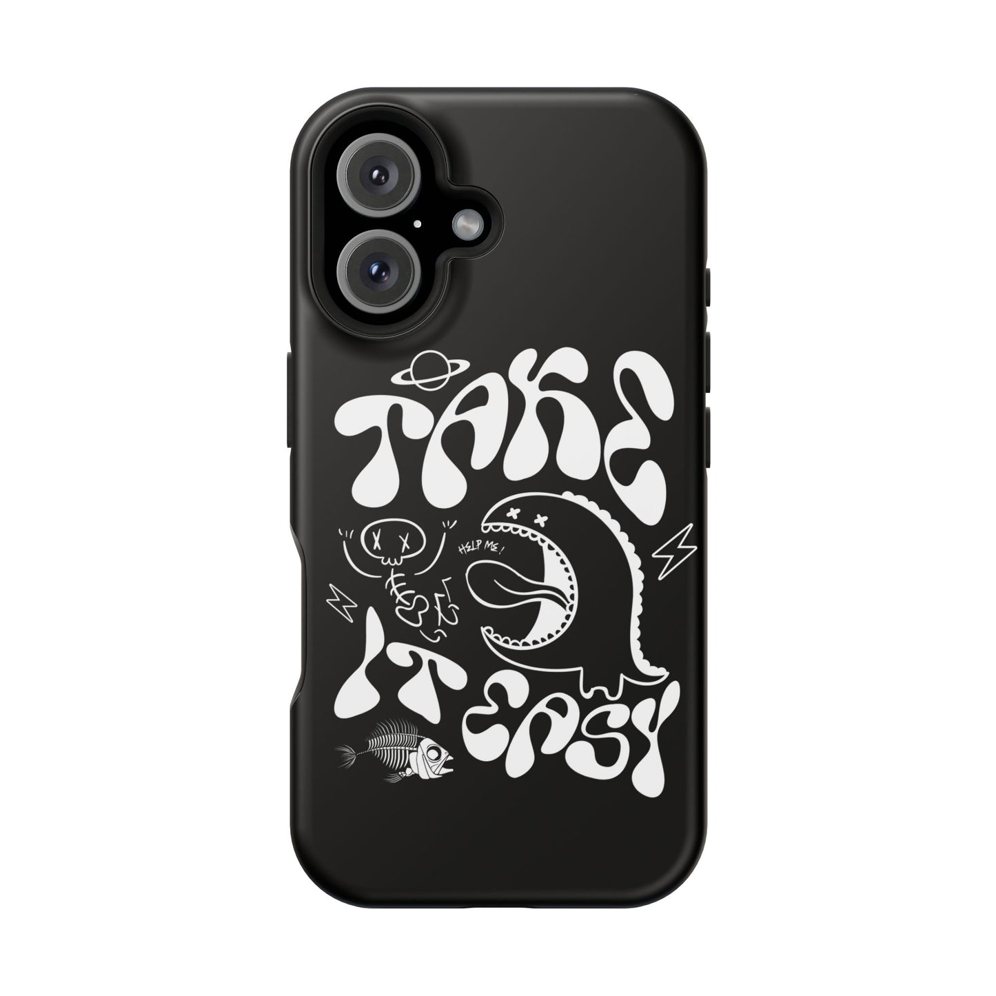 Magnetic Phone Case - Take It Easy Design, Cute Phone Cover, Gift for Him or Her, Trendy Accessories, Unique Tech Gifts