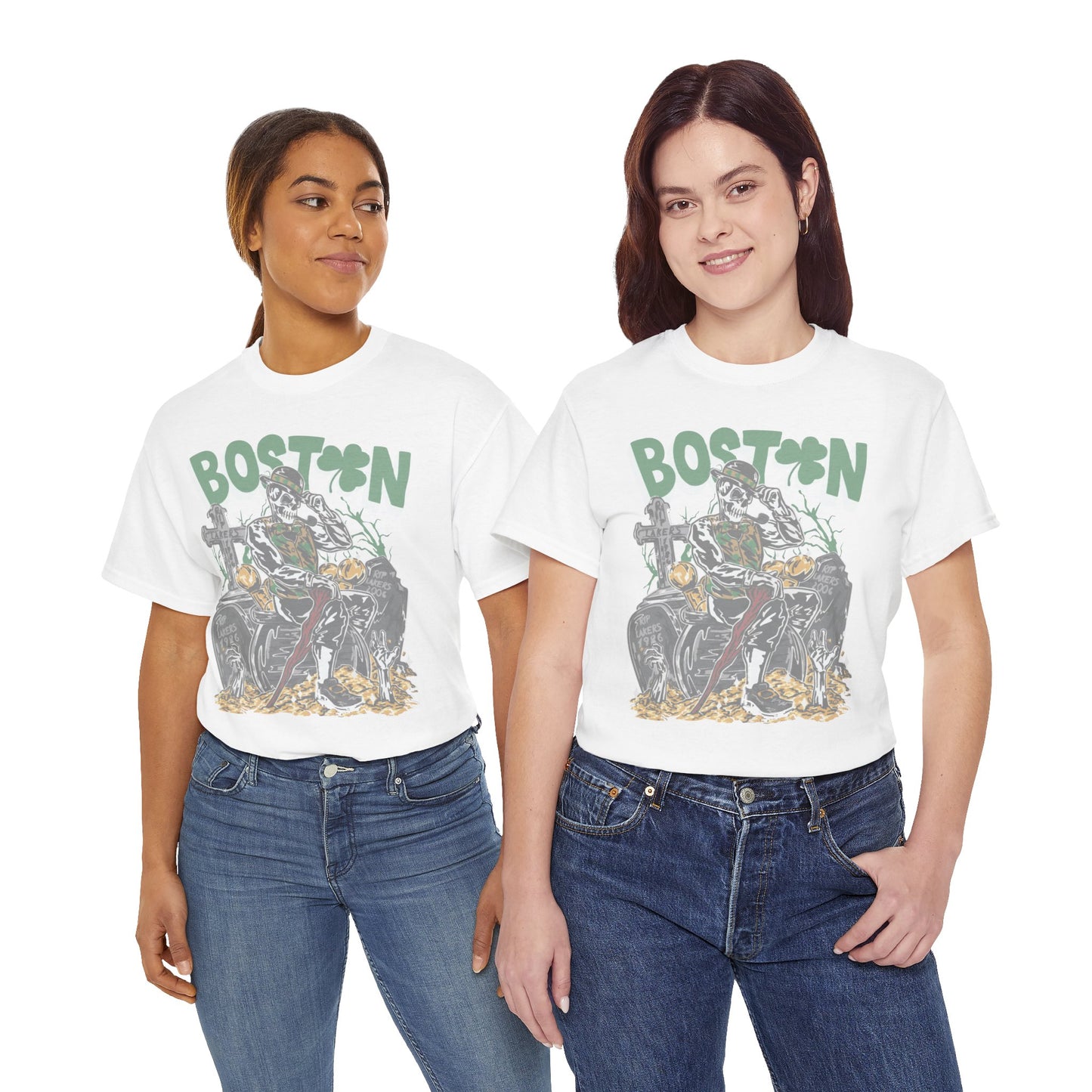 Boston Graphic Tee, Unisex Heavy Cotton T-Shirt, Vintage Boston Shirt, Irish Pride Apparel, St. Patrick's Day Gift, Casual Wear