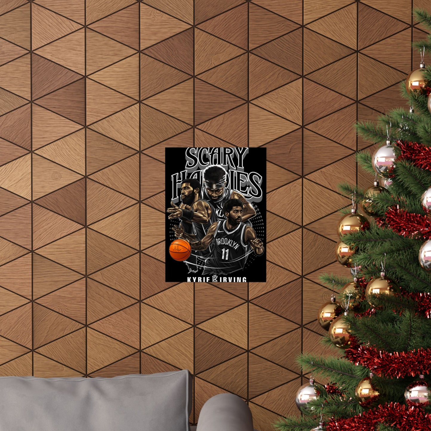 Basketball Wall Art Poster, Scary Hardies, Matte Vertical Print, Sports Decor, Gift for Fans, Home & Office Decoration
