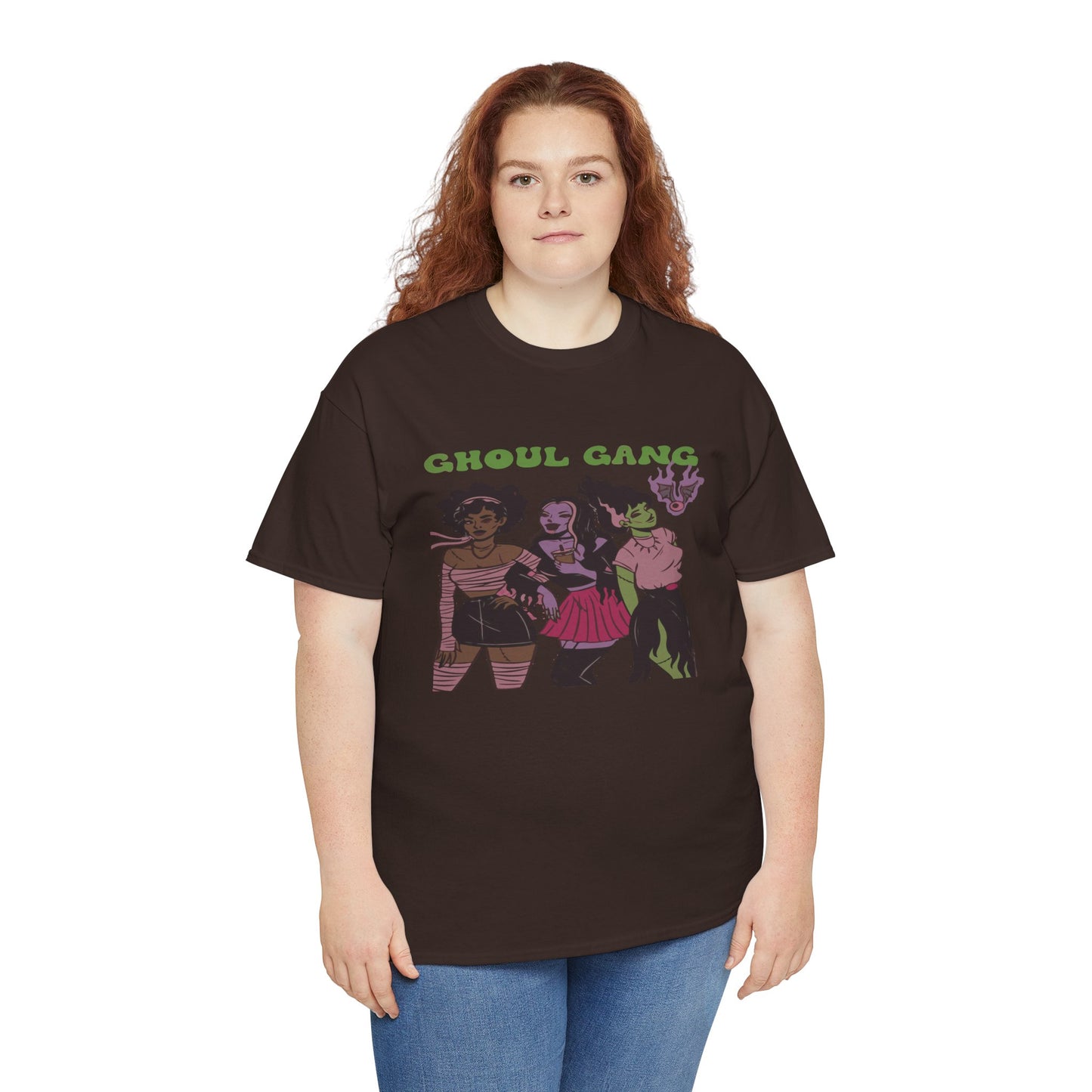 Ghoul Gang Unisex Heavy Cotton Tee | Halloween T-Shirt, Spooky Apparel, Gothic Fashion, Funny Gift, Group Costume
