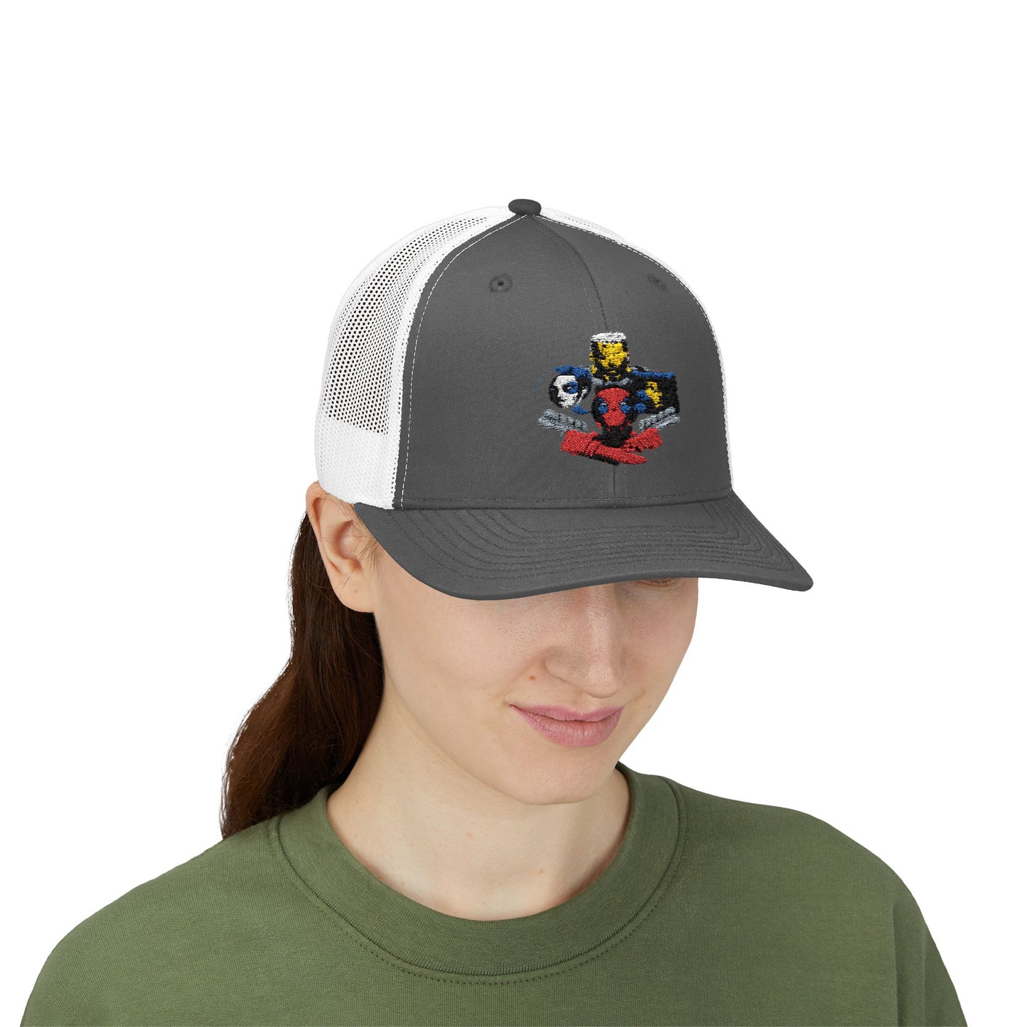 Snapback Trucker Cap - Deadpool Marvel, Deadpool 2 Movie Design