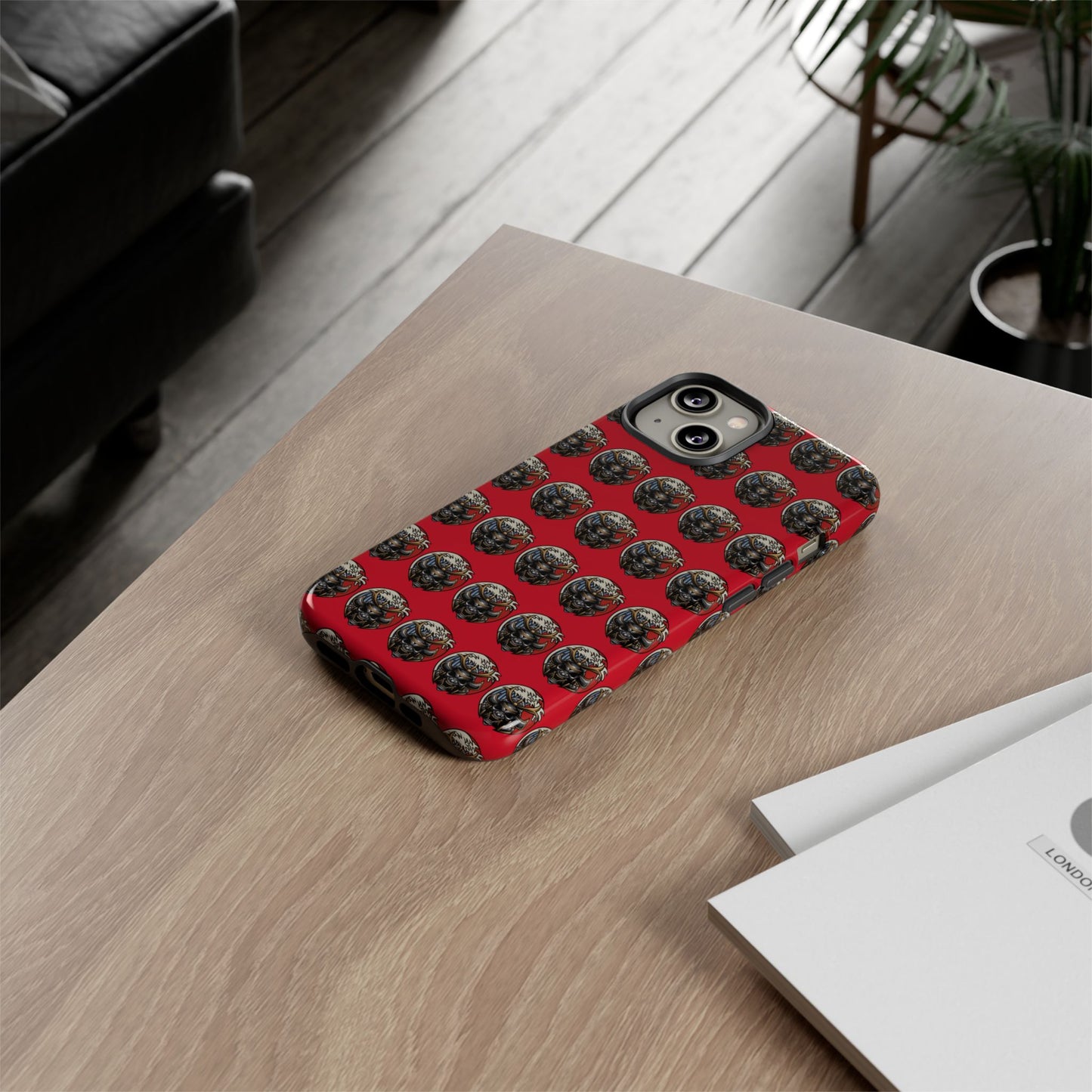 Bold Phone Case, Tough Phone Cover, Red Phone Protector, Unique Gift for Him/Her, Trendy Tech Accessory