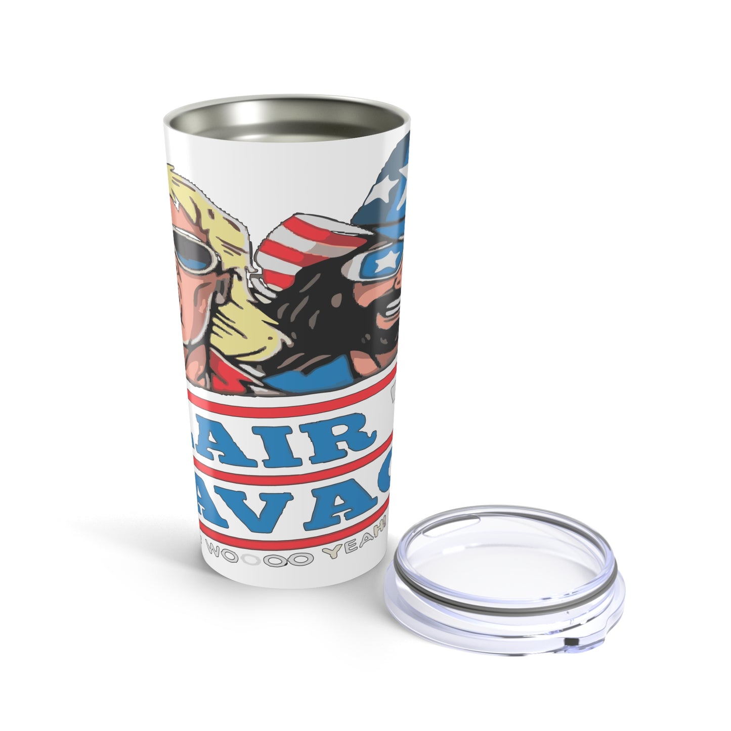 Patriotic Tumbler 20oz - Flair vs Savage, Ideal for BBQs, Tailgating, and Outdoor Celebrations, Perfect Gift for Friends and Family