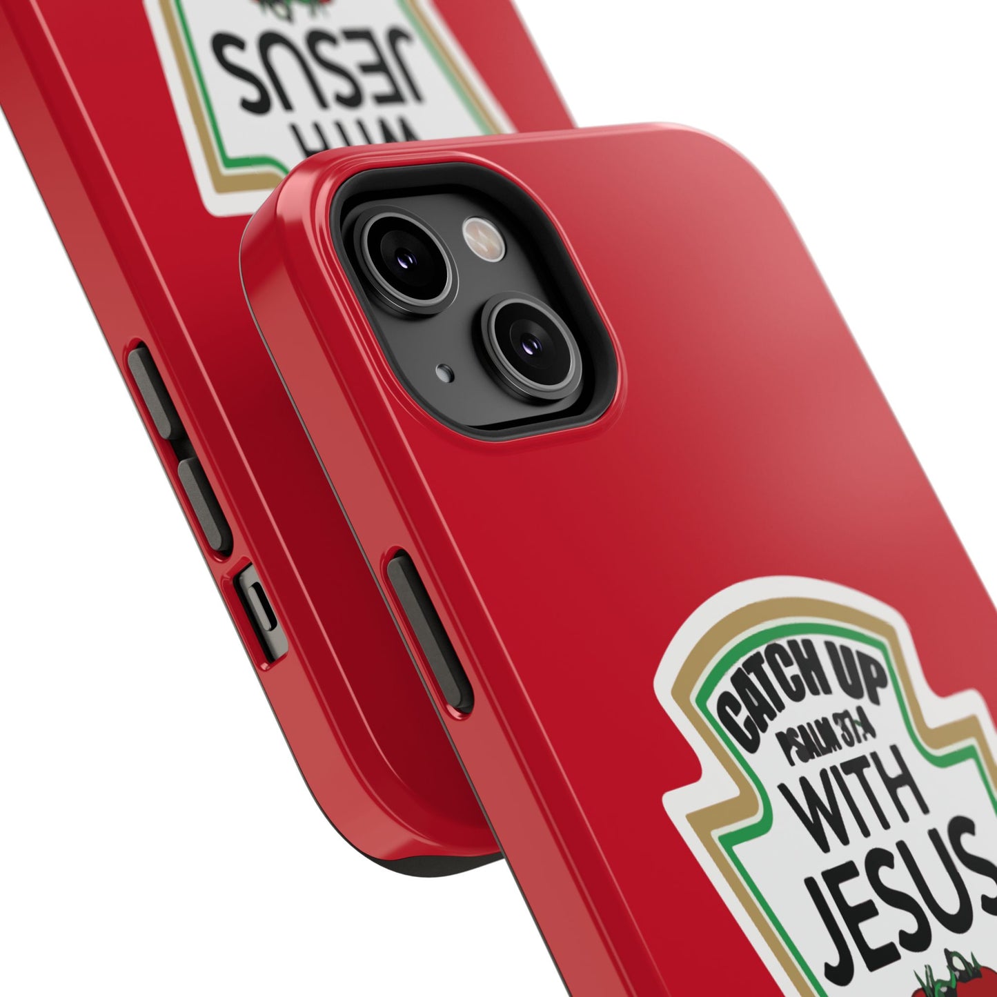 Fun Christian Phone Case, Catch Up with Jesus, Impact-Resistant, Faith-Based Gift, Religious Accessories, Bible Verses