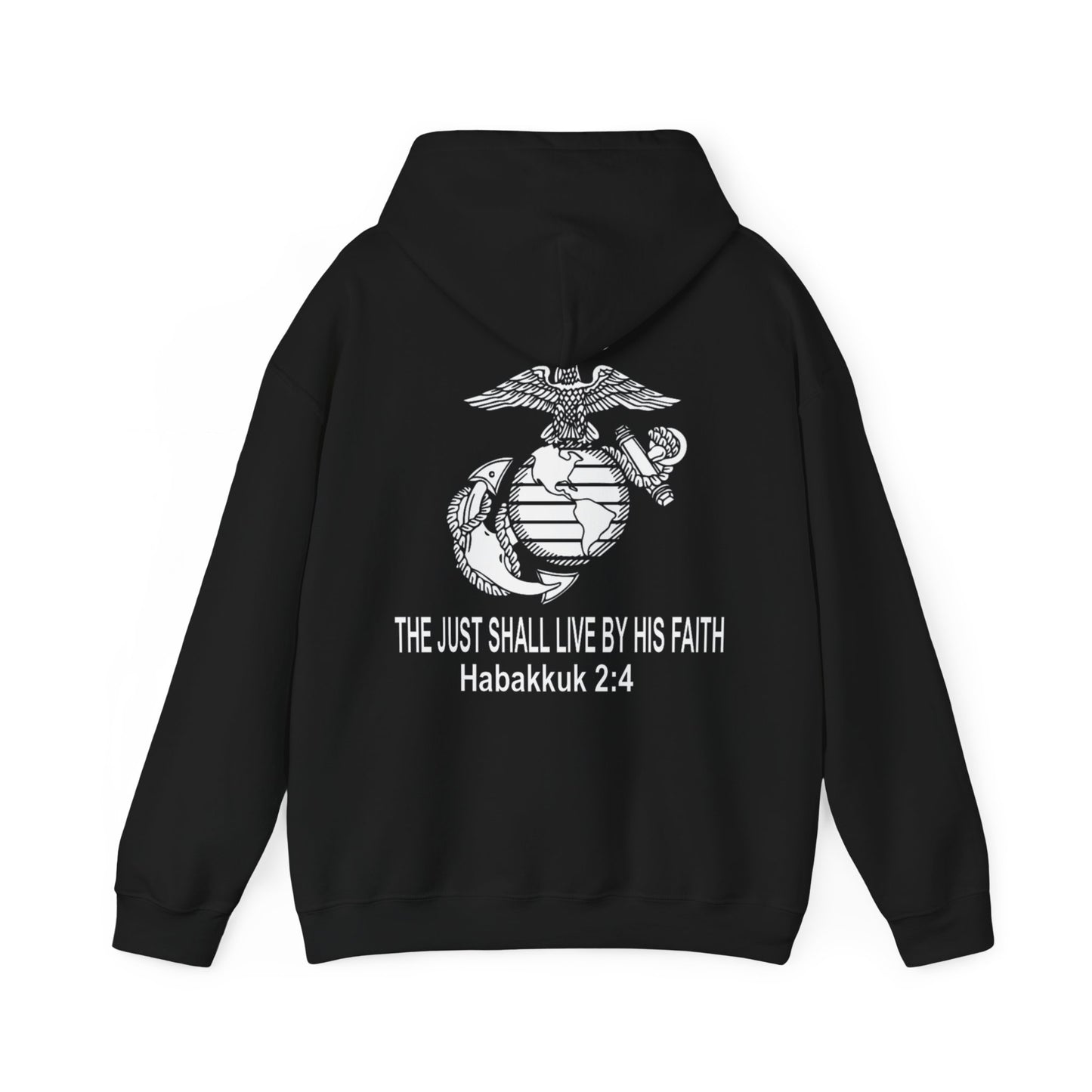 the Just shall Live by Faith Heavy Blend™ Hooded Sweatshirt