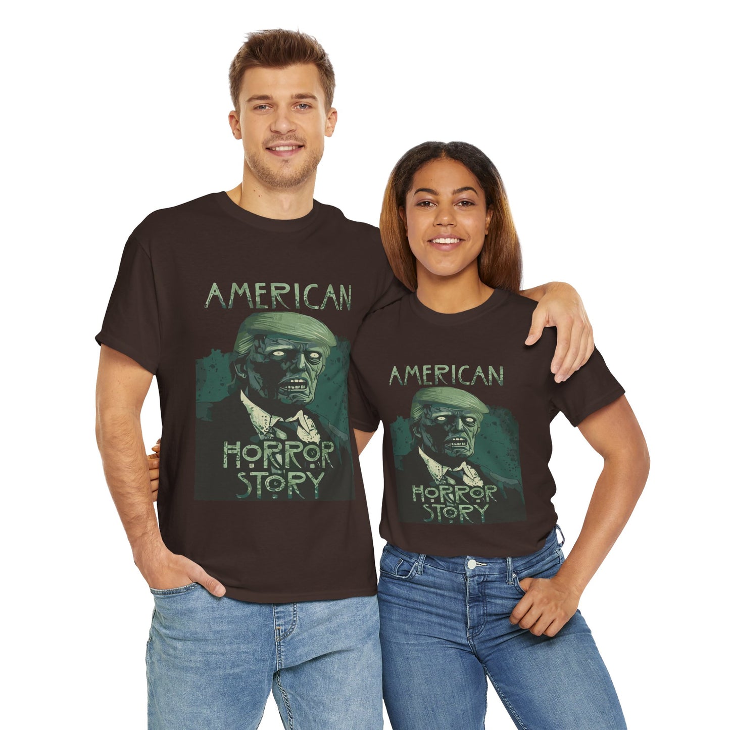 American Horror Story Unisex Heavy Cotton Tee, Horror Fan Gift, Graphic Tee, Halloween Costume, TV Show Merch