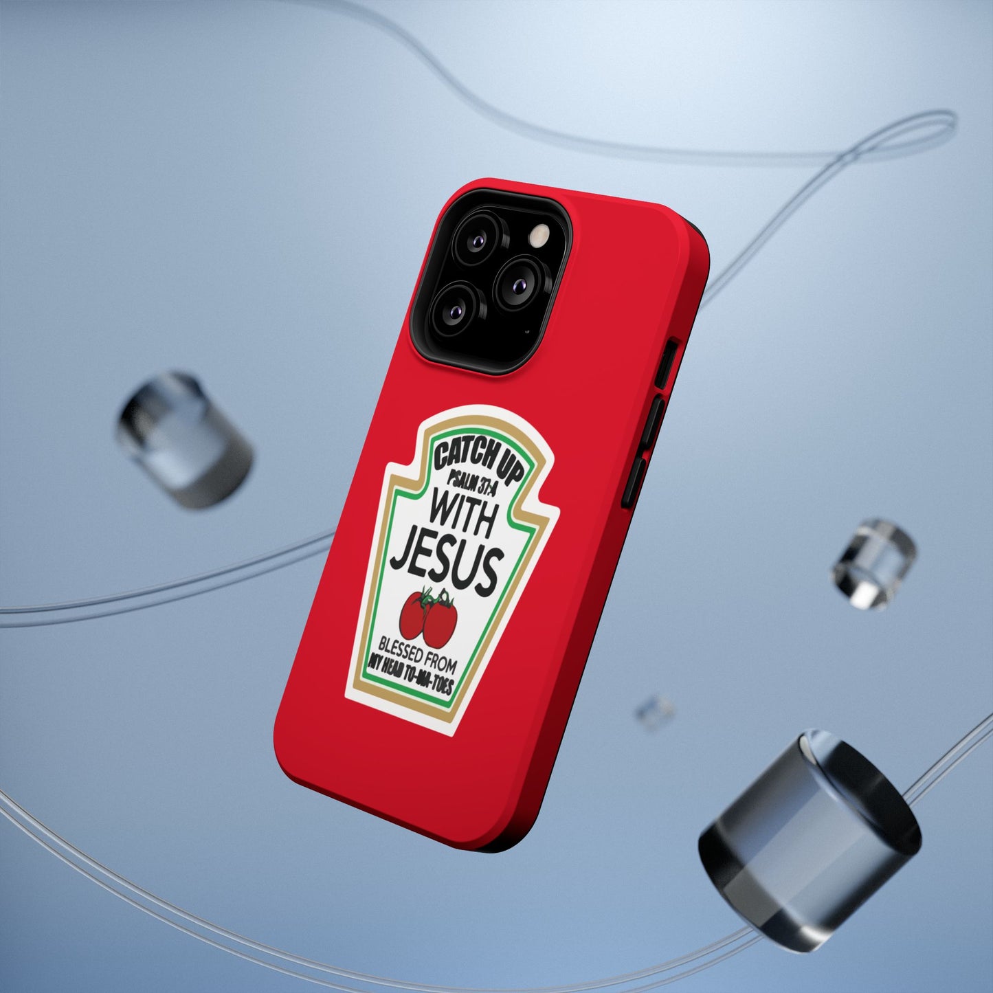 Fun Christian Phone Case, Catch Up with Jesus, Impact-Resistant, Faith-Based Gift, Religious Accessories, Bible Verses