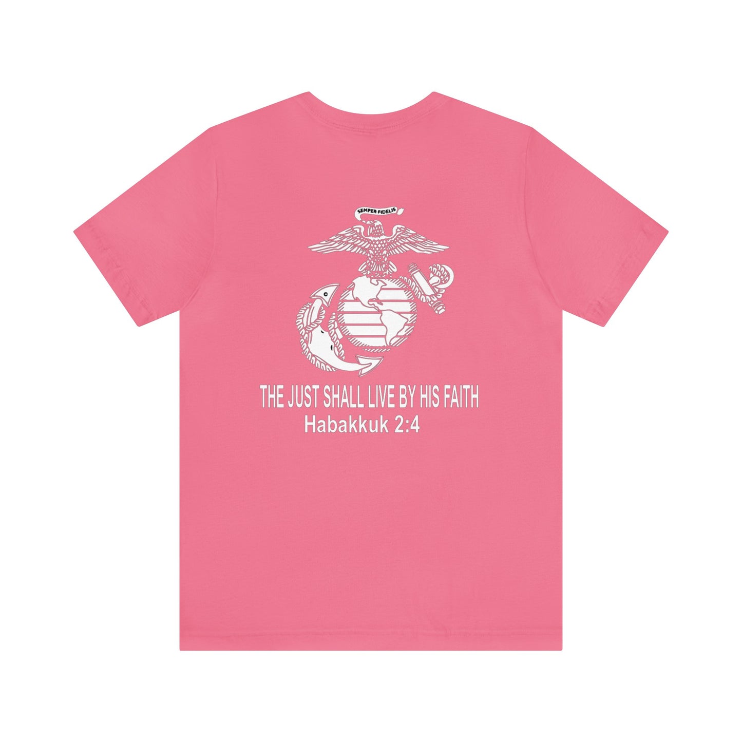 Marine the Just shall live by Faith  Jersey Short Sleeve Tee