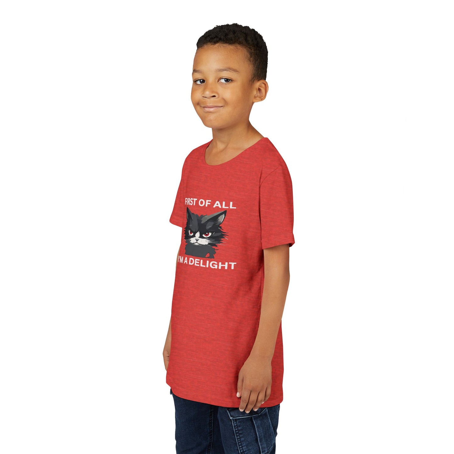Youth Cat Humor Tee - Perfect for Cat Lovers, Birthday Gifts for Kids, Everyday Wear, Funny Quotes Shirt, Gift for Pet Lovers