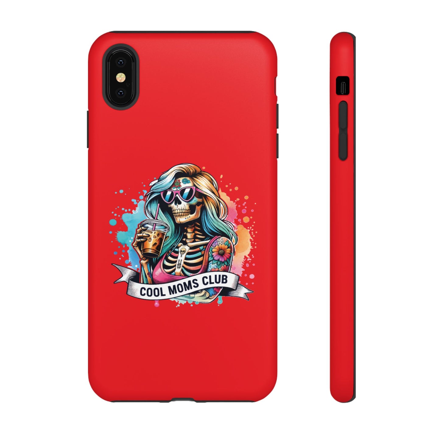 Cool Moms Club Phone Case - Tough Cases, Funky Phone Cover, Gift for Moms, Skeleton Design, Trendy Tech Accessories