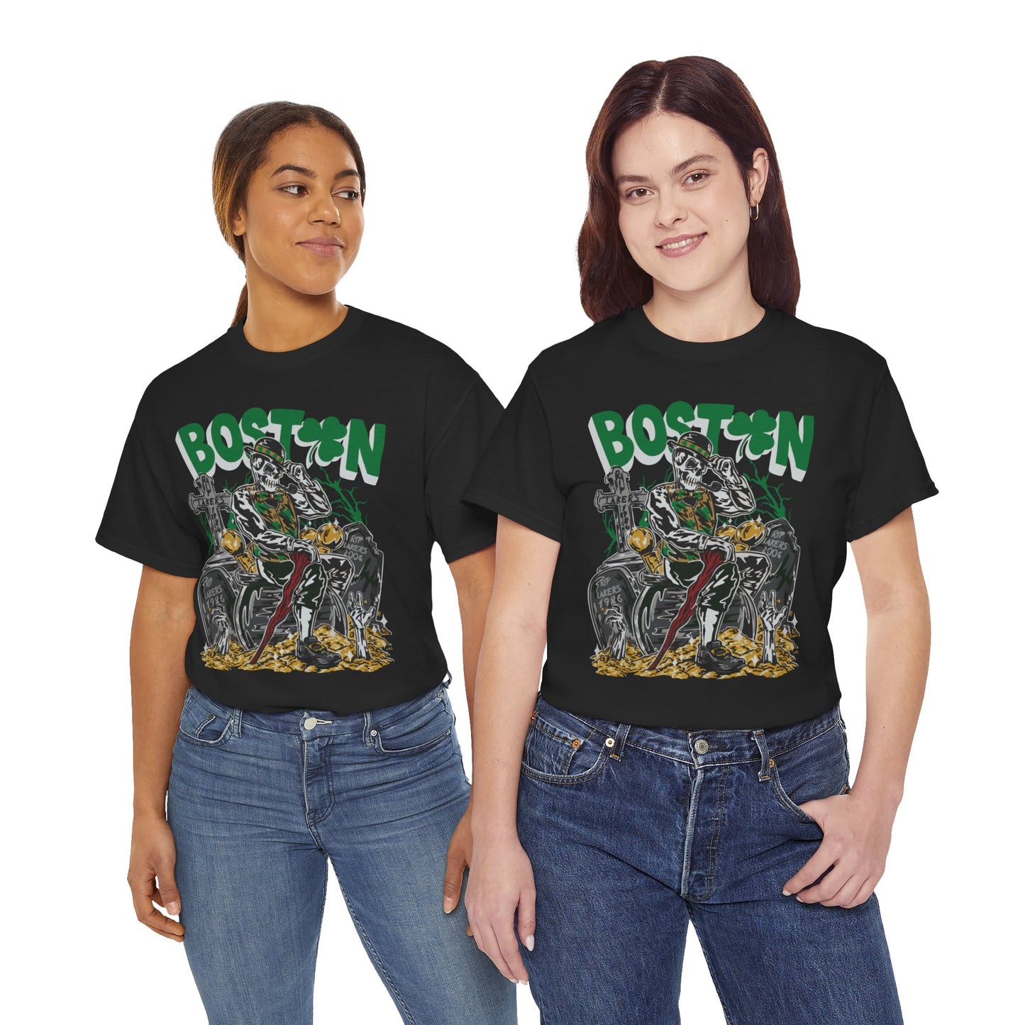 Boston Graphic Tee, Unisex Heavy Cotton T-Shirt, Vintage Boston Shirt, Irish Pride Apparel, St. Patrick's Day Gift, Casual Wear