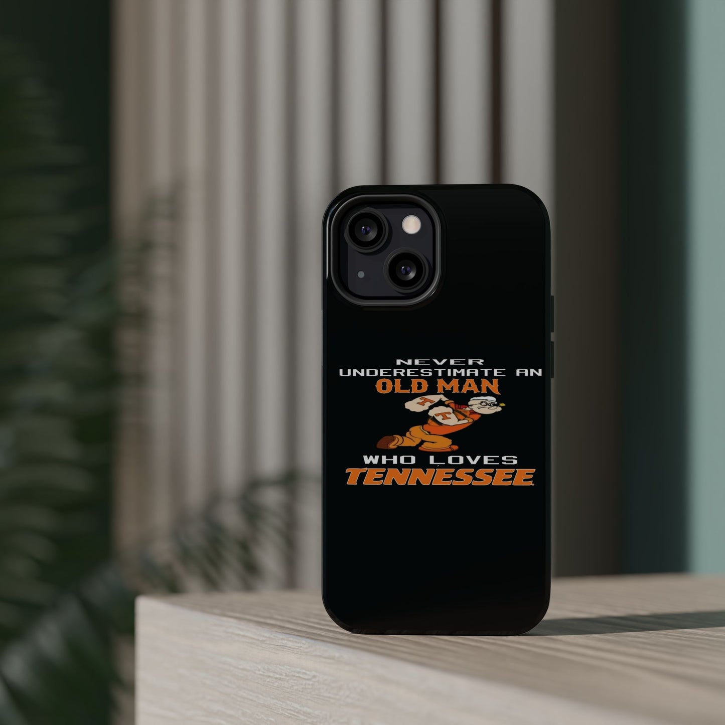 Tough Phone Case, Old Man Who Loves Tennessee, Gift for Grandpa, Tennessee Pride, Men's Accessories, Father's Day, Custom Cases