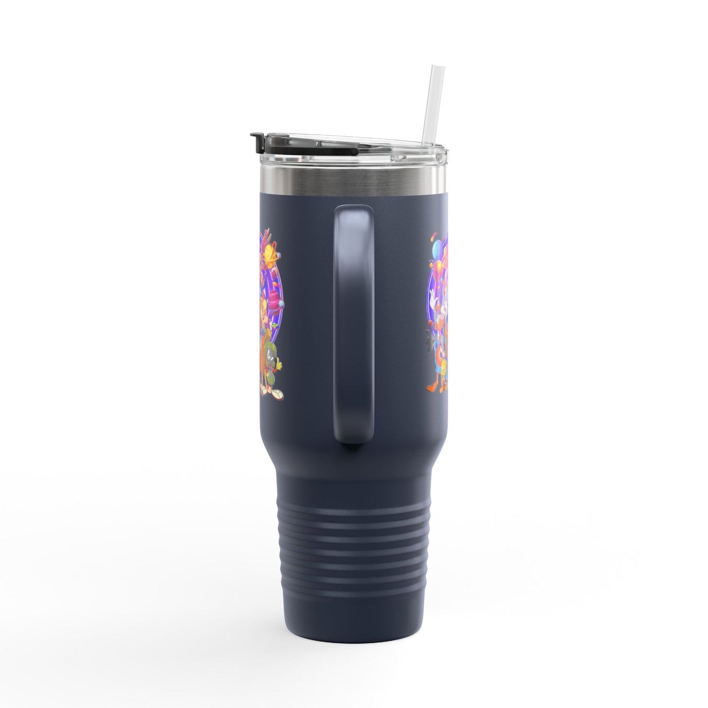 Colorful Insulated Travel Mug, 40oz - Fun for Road Trips, Tailgating, Hot Summer Days, Gift for Friends, Family, or Kids