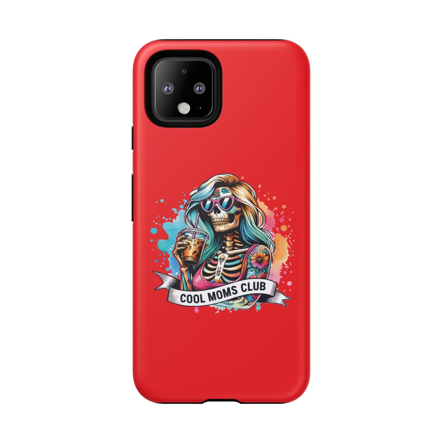 Cool Moms Club Phone Case - Tough Cases, Funky Phone Cover, Gift for Moms, Skeleton Design, Trendy Tech Accessories