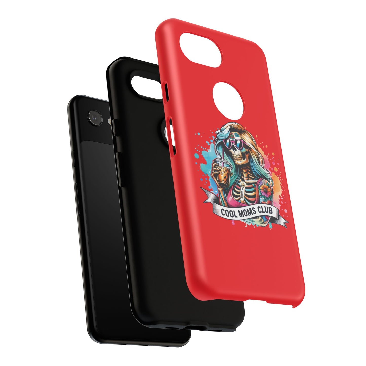 Cool Moms Club Phone Case - Tough Cases, Funky Phone Cover, Gift for Moms, Skeleton Design, Trendy Tech Accessories