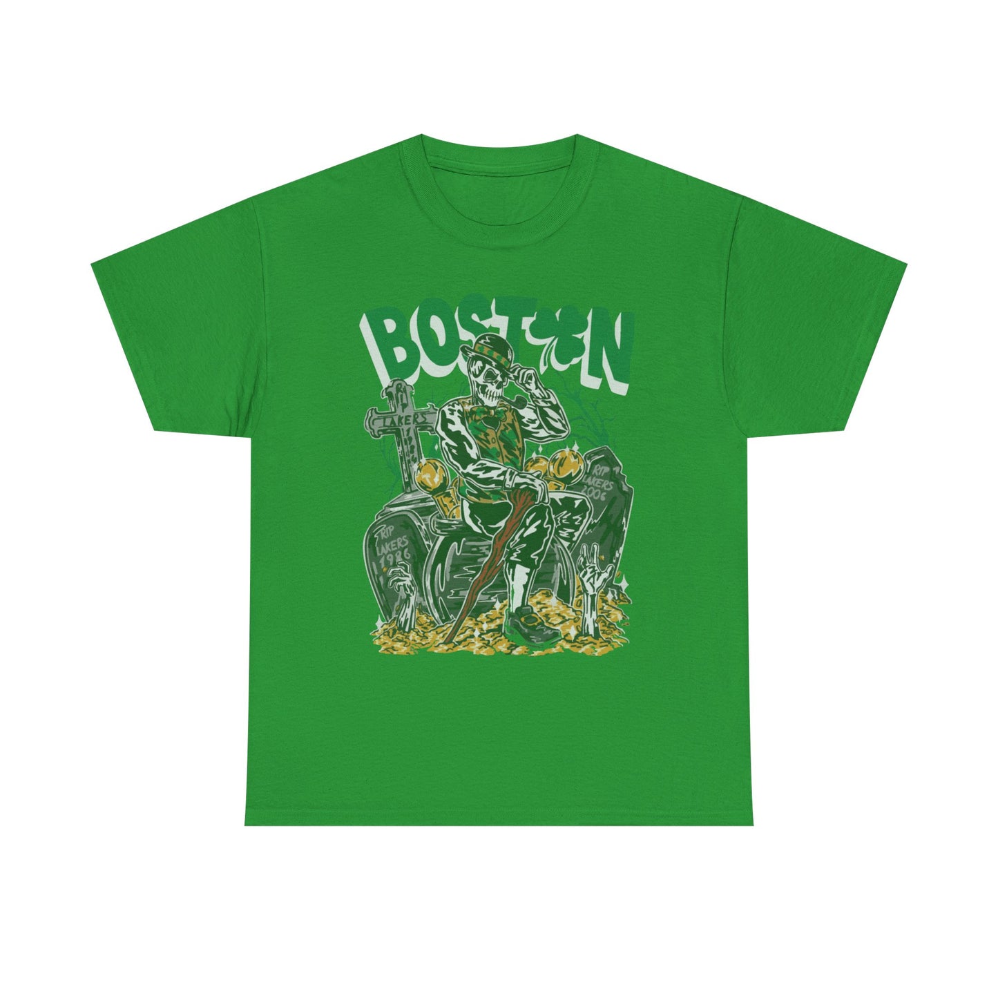 Boston Graphic Tee, Unisex Heavy Cotton T-Shirt, Vintage Boston Shirt, Irish Pride Apparel, St. Patrick's Day Gift, Casual Wear