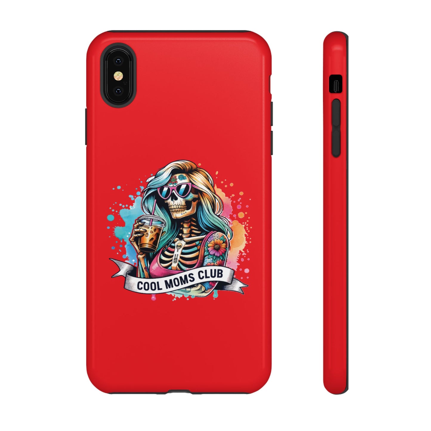 Cool Moms Club Phone Case - Tough Cases, Funky Phone Cover, Gift for Moms, Skeleton Design, Trendy Tech Accessories