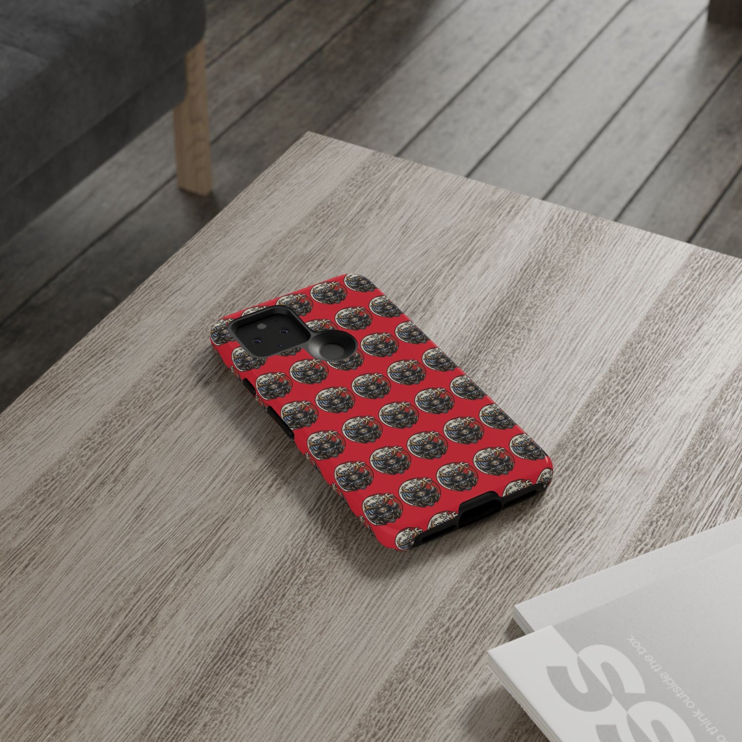 Bold Phone Case, Tough Phone Cover, Red Phone Protector, Unique Gift for Him/Her, Trendy Tech Accessory