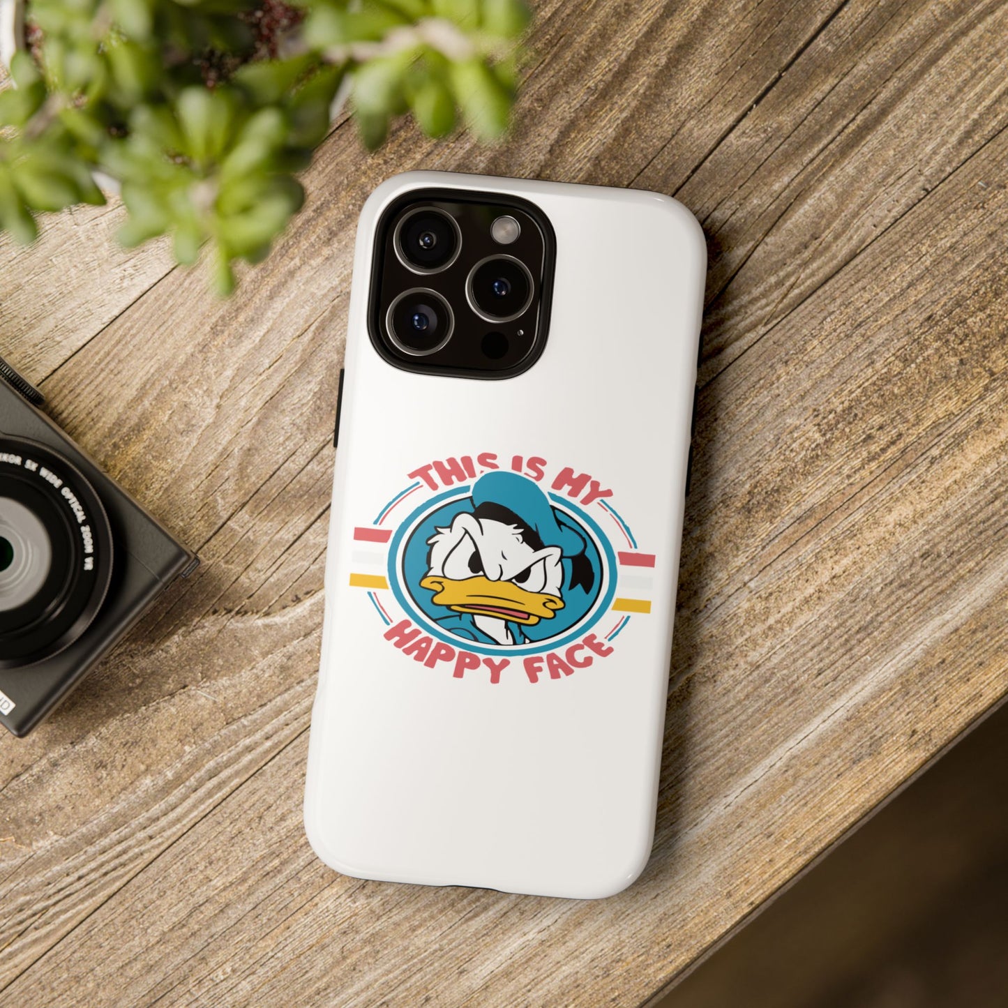 Tough Cases: This is My Happy Face Phone Case, Funny Phone Case, Donald Duck Case, Cute Phone Accessory, Gift for Disney Fans