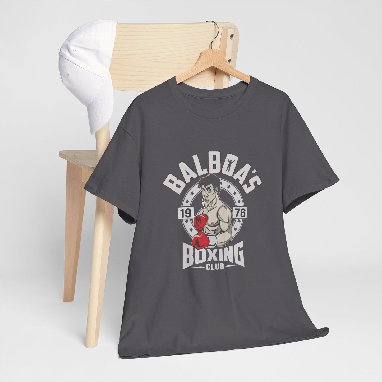 Balboa's Boxing Club Unisex Heavy Cotton Tee - Vintage Sports Shirt, Gym Apparel, Boxing Fan Gear, Fitness Gift, Casual Wear