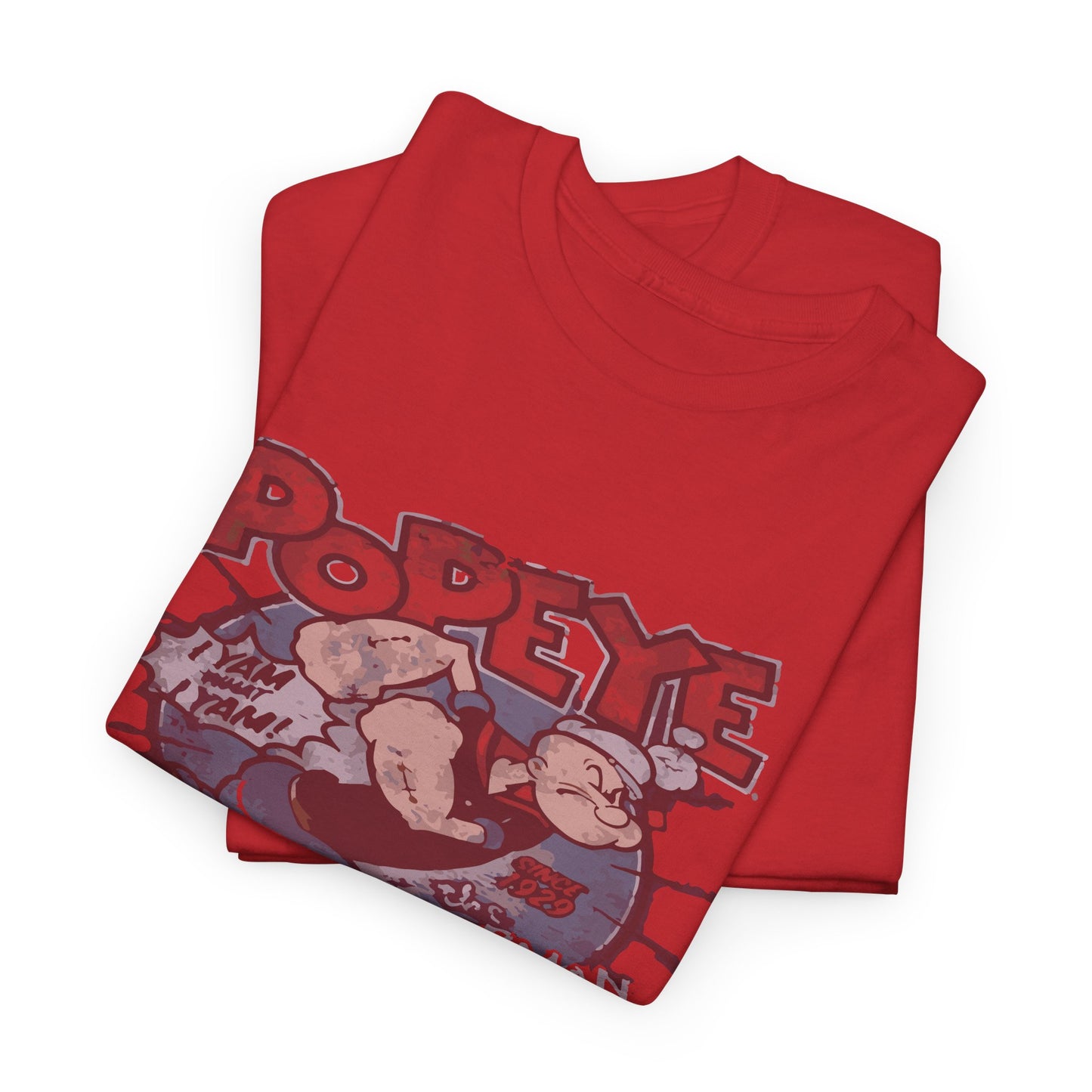 Popeye Illustration Unisex Heavy Cotton Tee, Cartoon T-Shirt, Gift for Fans, Casual Wear, Retro Design, Comfortable Top