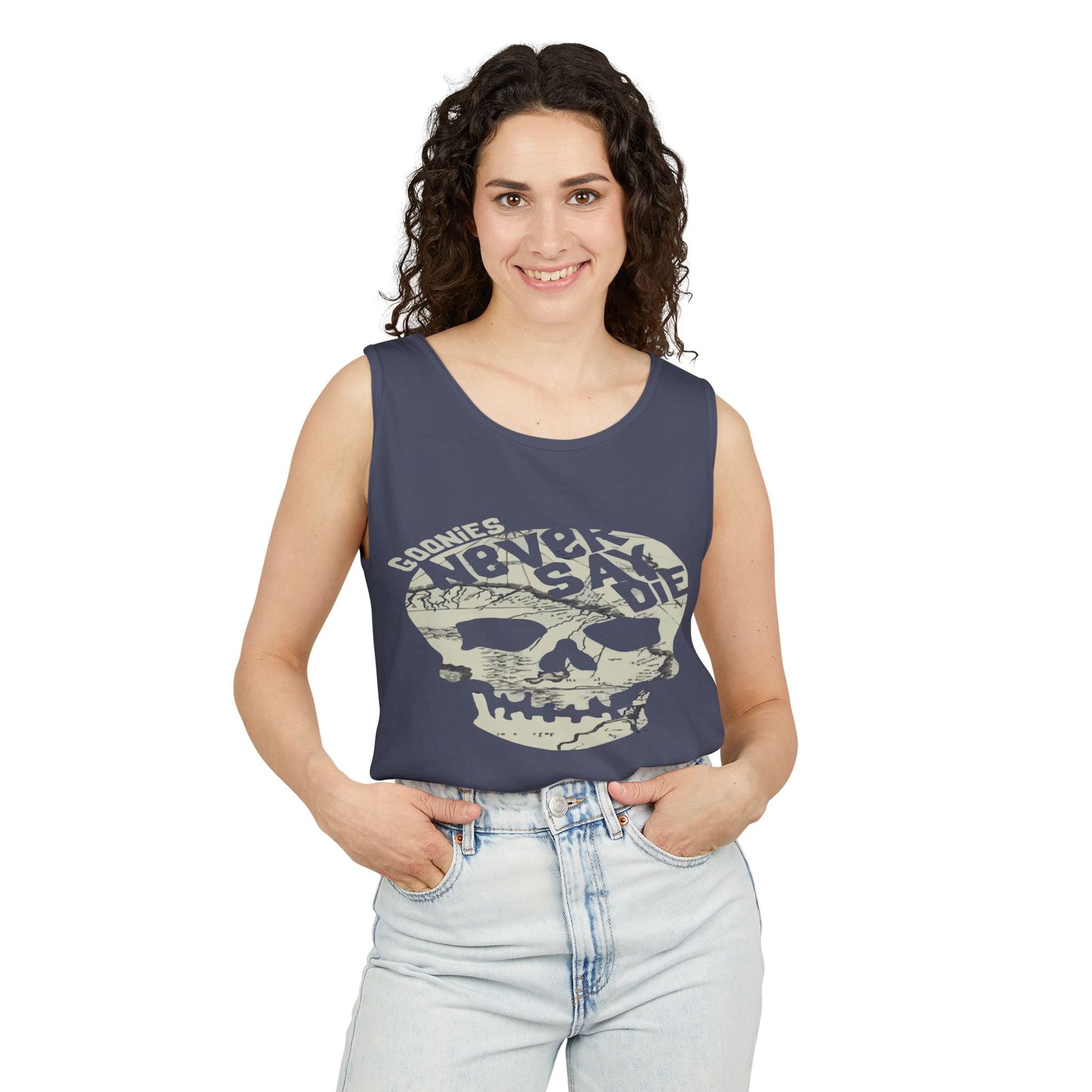 Cool Skull Graphic Tank Top, Unisex Summer Tee, Beachwear, Festival Outfit, Casual Wear, Graphic Apparel