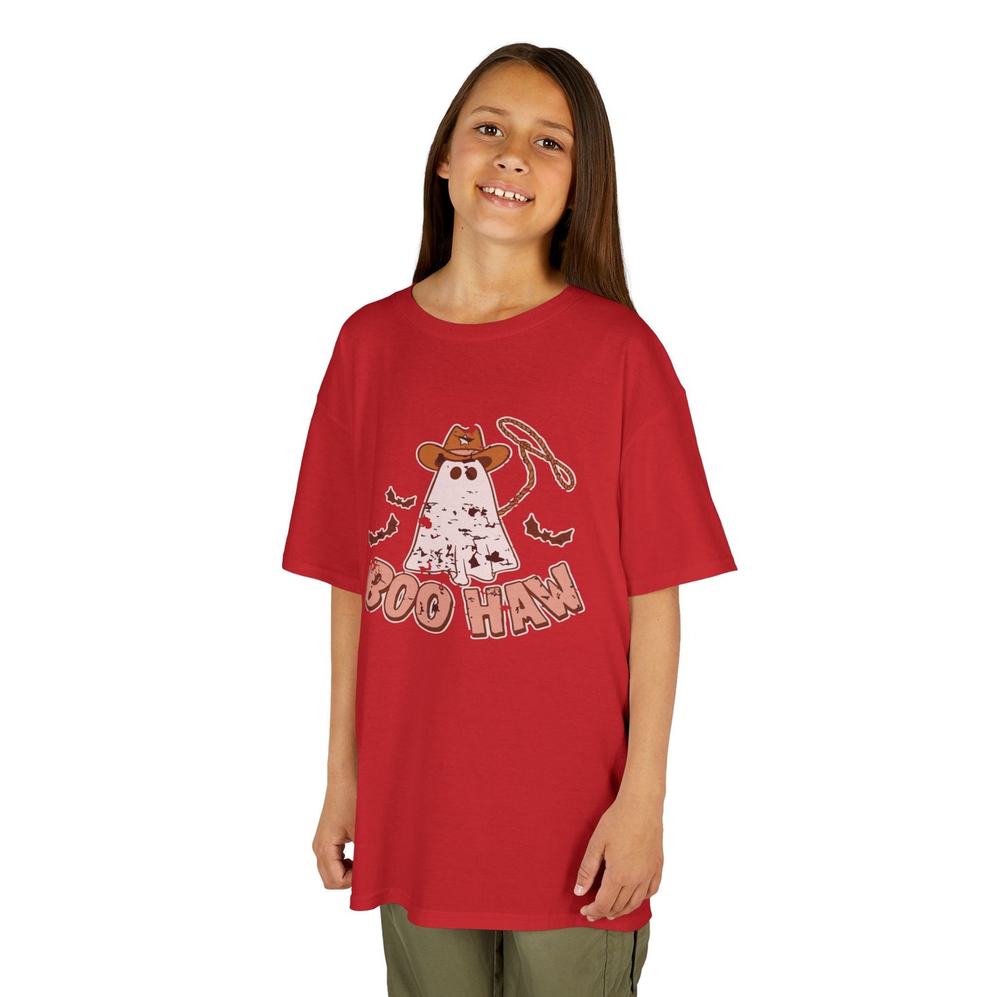 Boo Haunt Kids Tee, Halloween Shirt, Ghost Costume T-Shirt, Fun Kids Apparel, Spooky Party Outfit