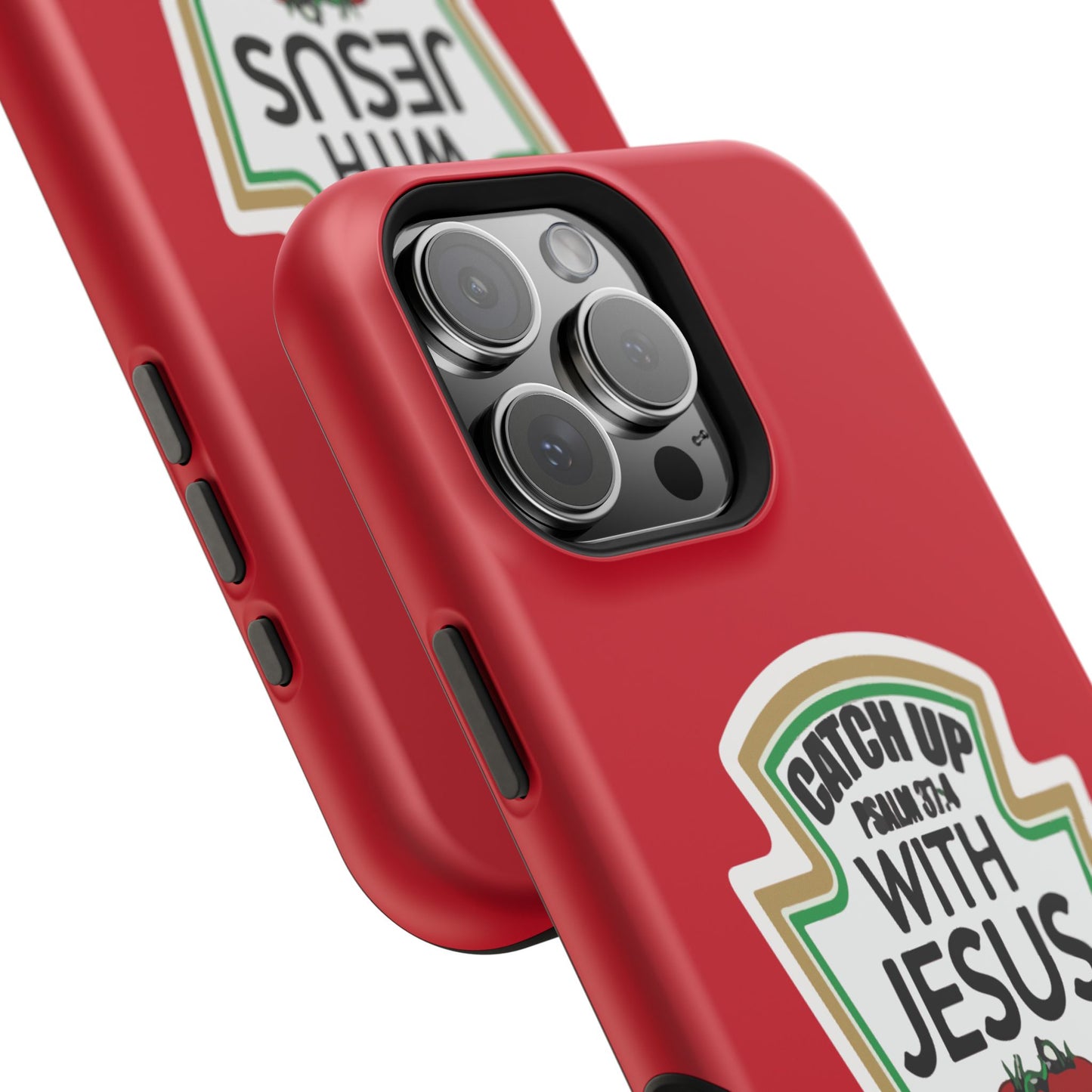 Fun Christian Phone Case, Catch Up with Jesus, Impact-Resistant, Faith-Based Gift, Religious Accessories, Bible Verses
