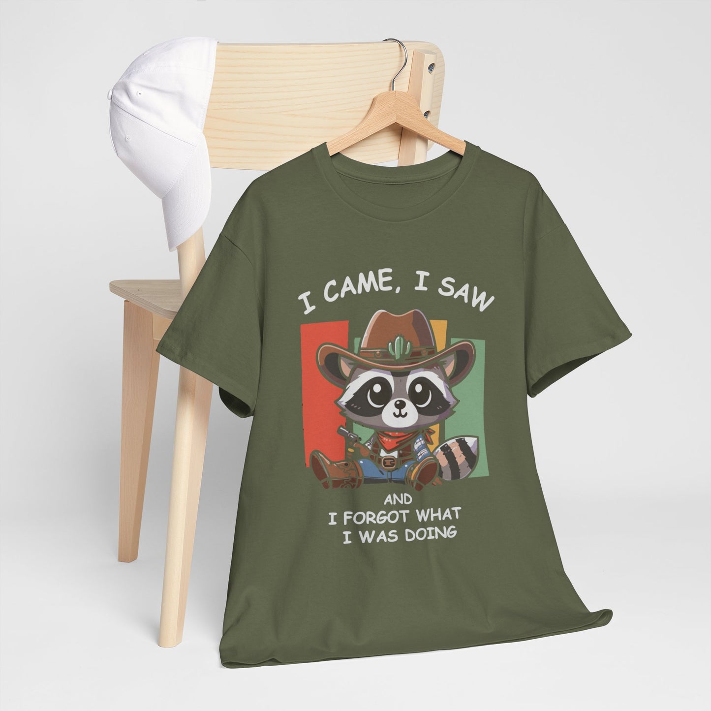 Fun Raccoon Graphic Tee, Cute Funny Animal T-Shirt, Unique Gift, Unisex Cotton Tee, Casual Wear, Birthday Gift, Humor Shirt