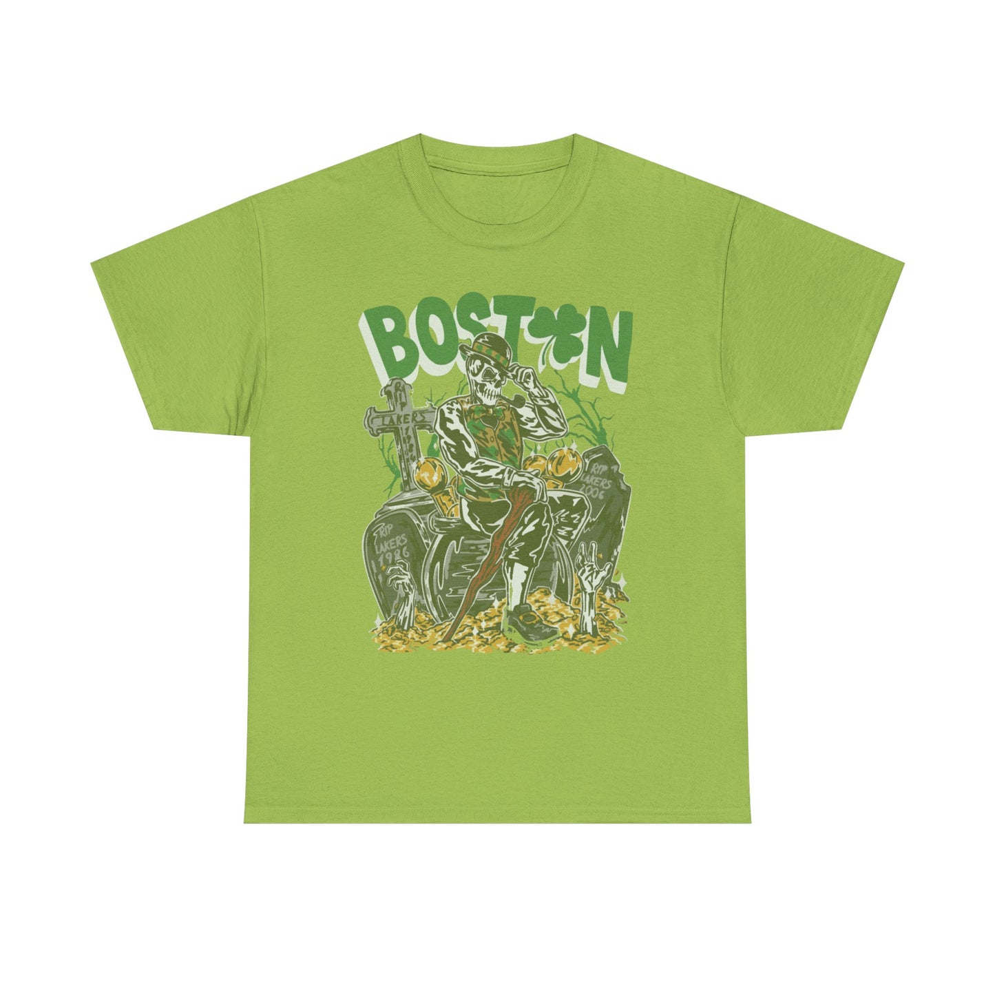 Boston Graphic Tee, Unisex Heavy Cotton T-Shirt, Vintage Boston Shirt, Irish Pride Apparel, St. Patrick's Day Gift, Casual Wear