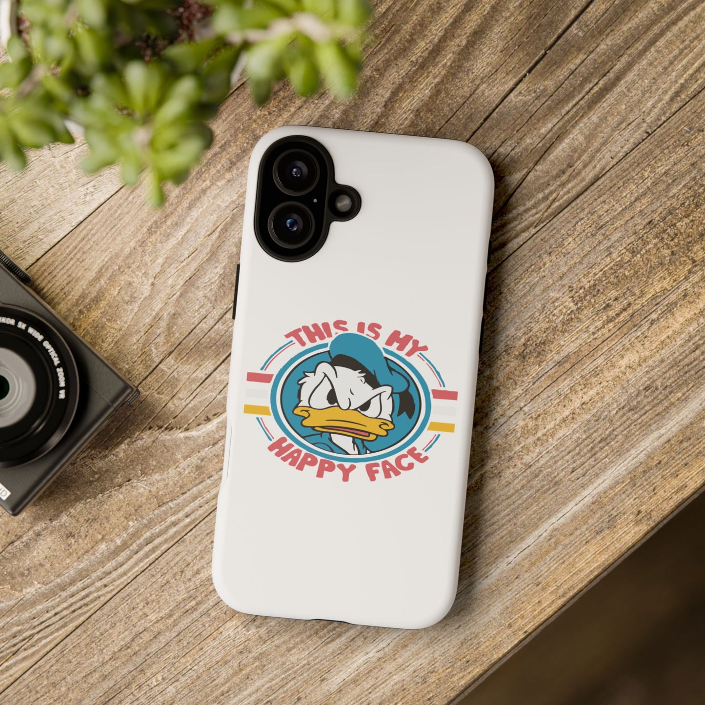 Tough Cases: This is My Happy Face Phone Case, Funny Phone Case, Donald Duck Case, Cute Phone Accessory, Gift for Disney Fans