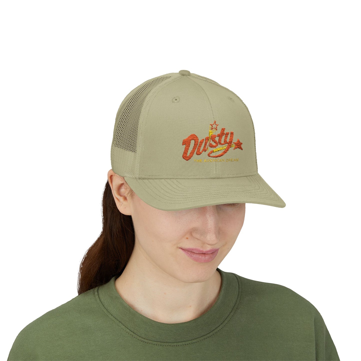 Dusty Snapback Trucker Cap, Trendy Hat, Gift for Him/Her, Casual Wear, Festival Accessory, Outdoor Style