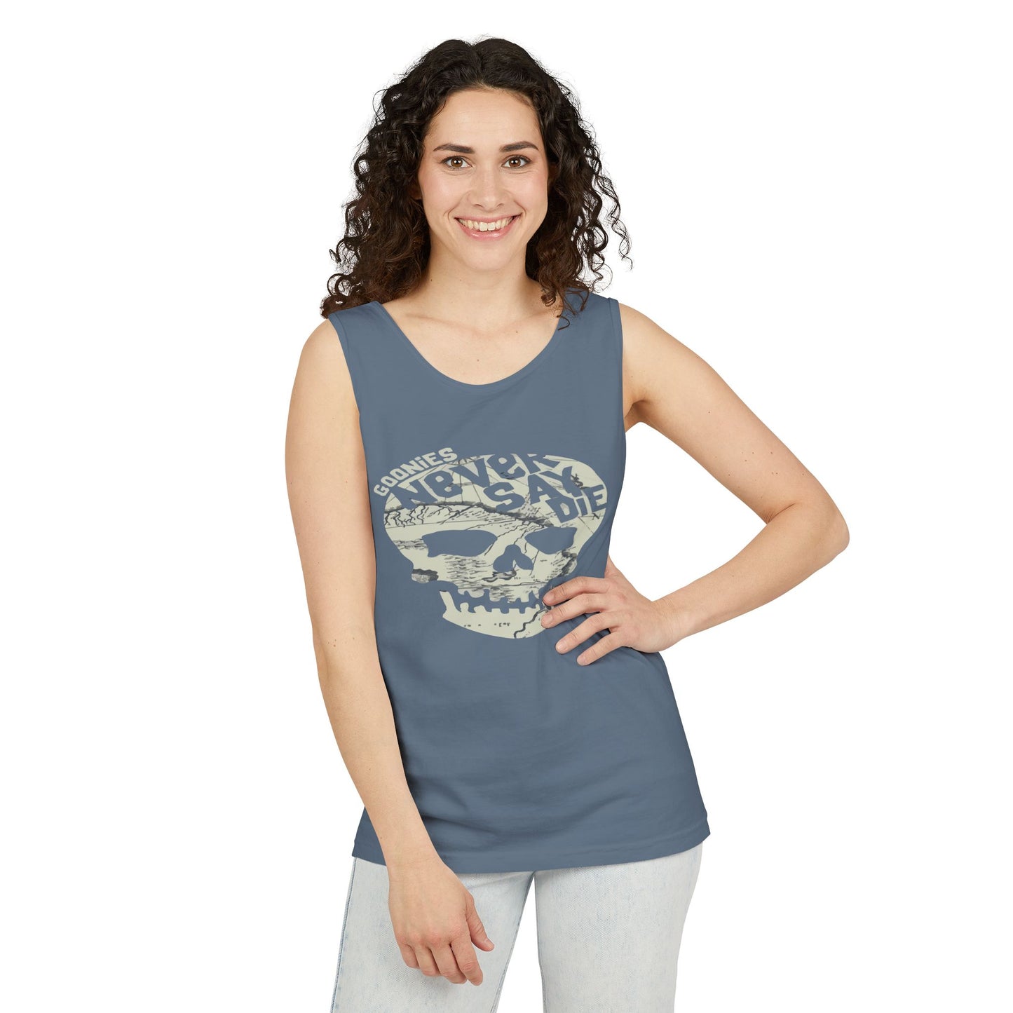 Cool Skull Graphic Tank Top, Unisex Summer Tee, Beachwear, Festival Outfit, Casual Wear, Graphic Apparel