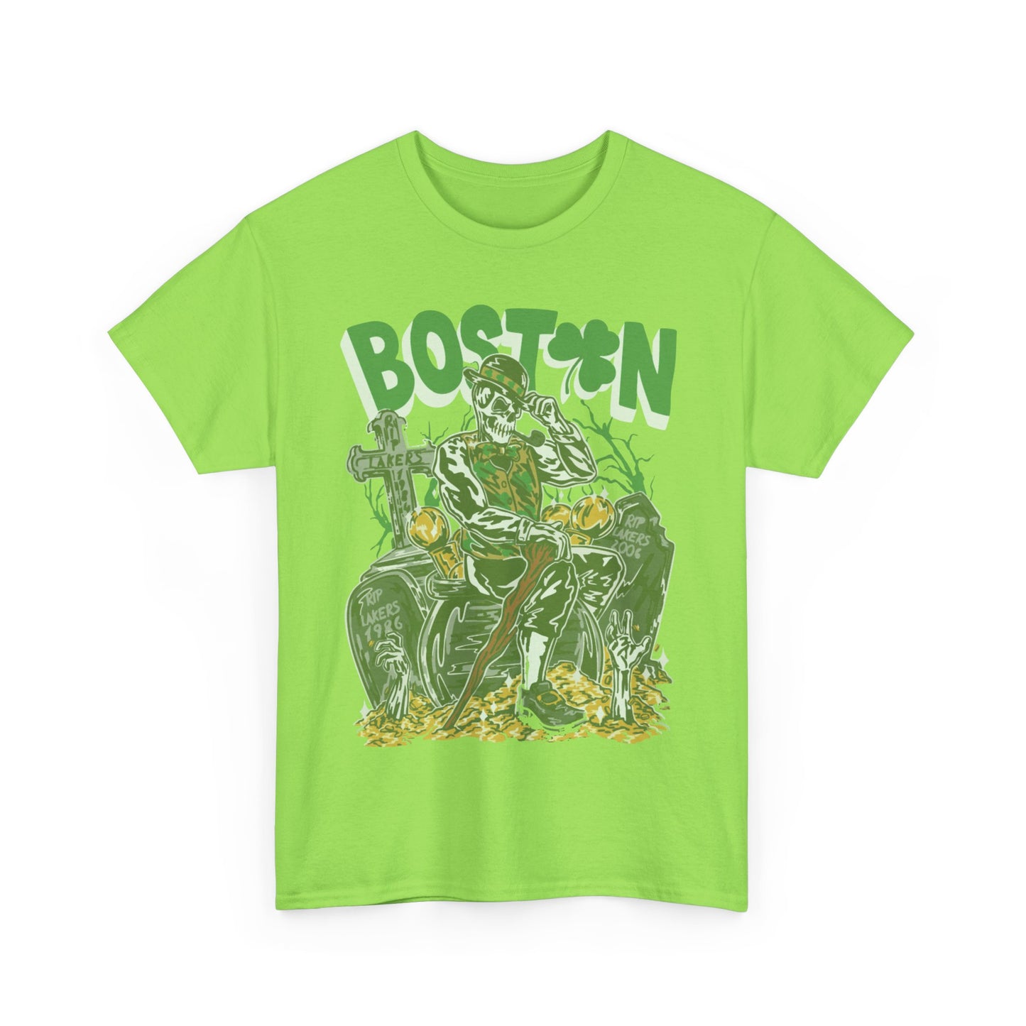 Boston Graphic Tee, Unisex Heavy Cotton T-Shirt, Vintage Boston Shirt, Irish Pride Apparel, St. Patrick's Day Gift, Casual Wear