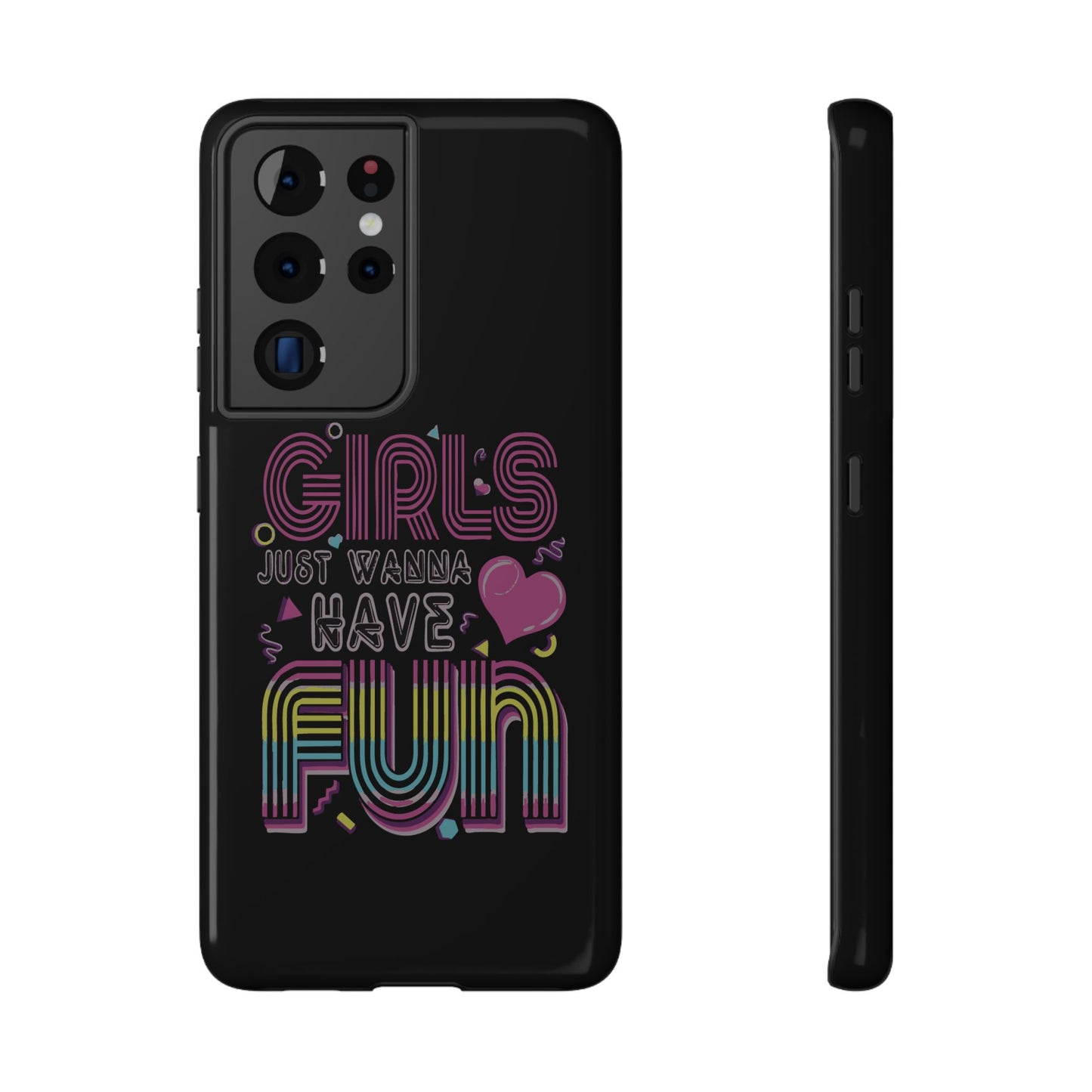 Fun Vibe Phone Case - Girls Just Wanna Have Fun Cell Case, Impact-Resistant Cover, Gift for Teens, Birthday Party Accessory, Trendy Tech