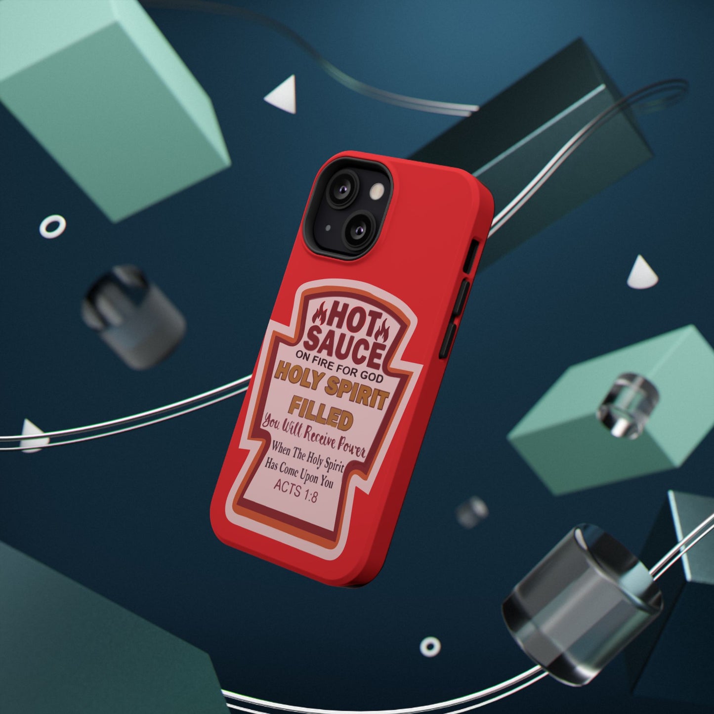 Holy Spirit Hot Sauce Phone Cases - Impact-Resistant, Christian Gift, Spiritual Reminder, Unique Design, Faith-Based Accessory