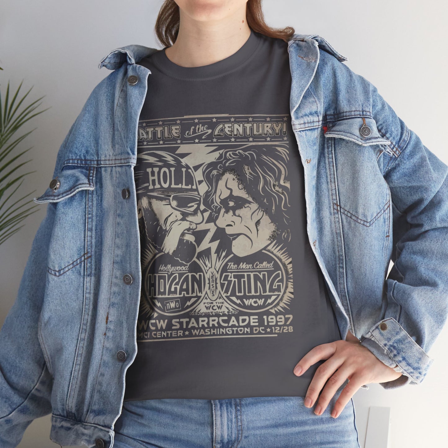 Vintage Wrestling Tee - Hulk vs Sting Retro Sports Nostalgia - Classic WCW Unisex Heavy Cotton Tee