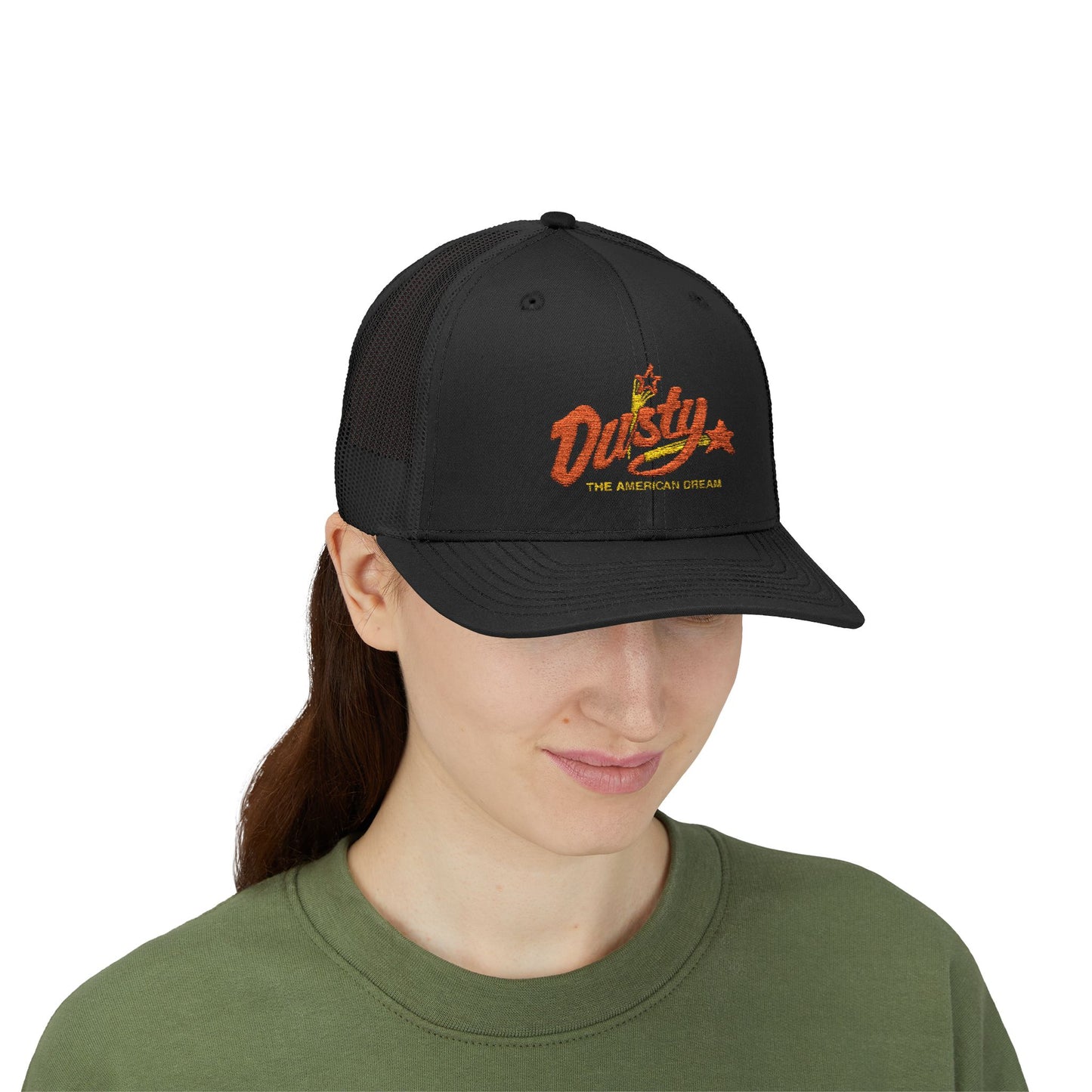 Dusty Snapback Trucker Cap, Trendy Hat, Gift for Him/Her, Casual Wear, Festival Accessory, Outdoor Style